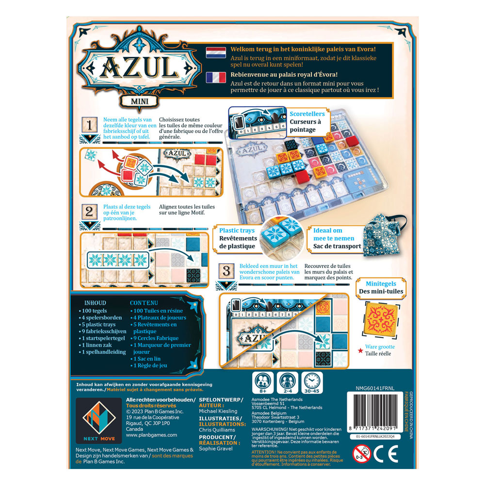 Azul Mini-Brettspiel – 2 bis 4 Spieler