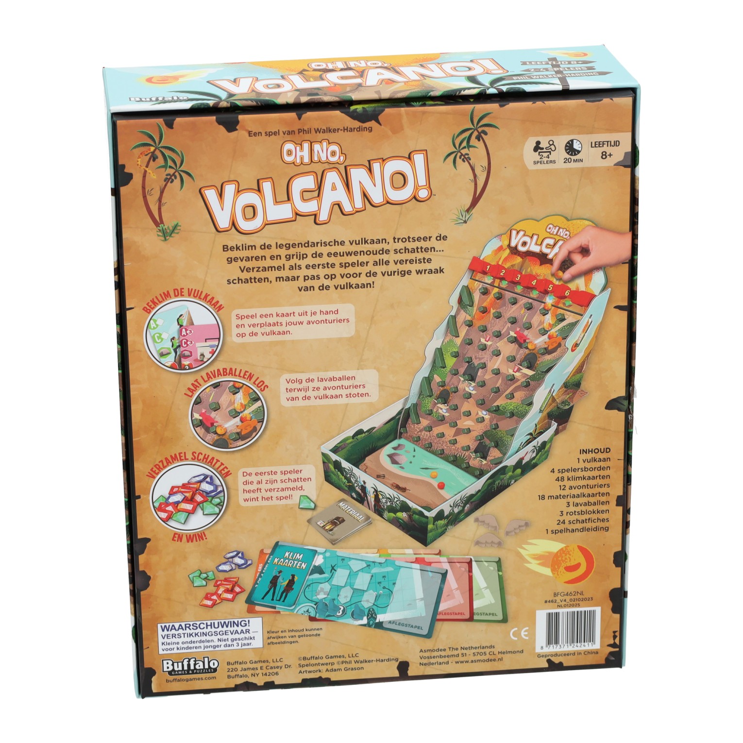 Oh No Volcano Kartenspiel – 2–4 Spieler