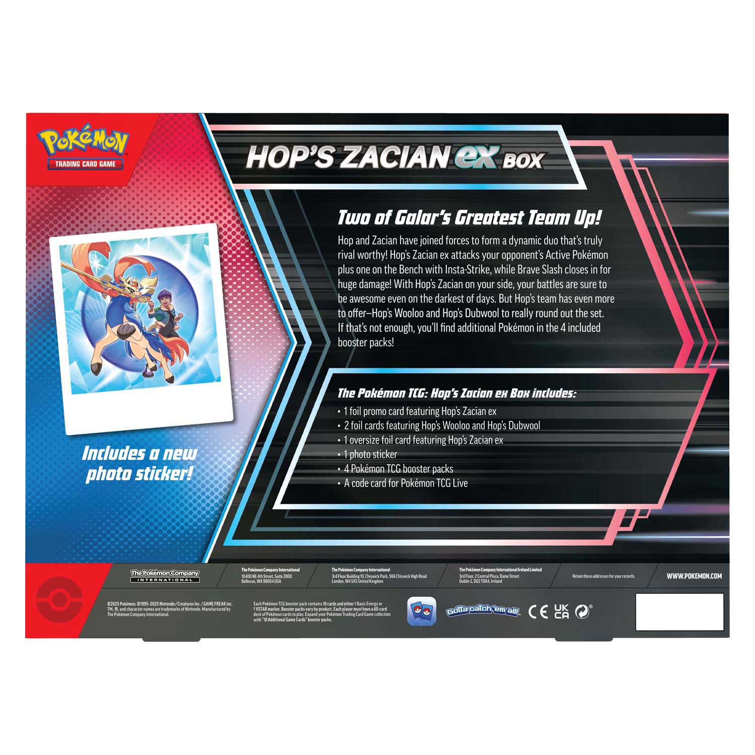 POK TCG Hops Zacian ex Box