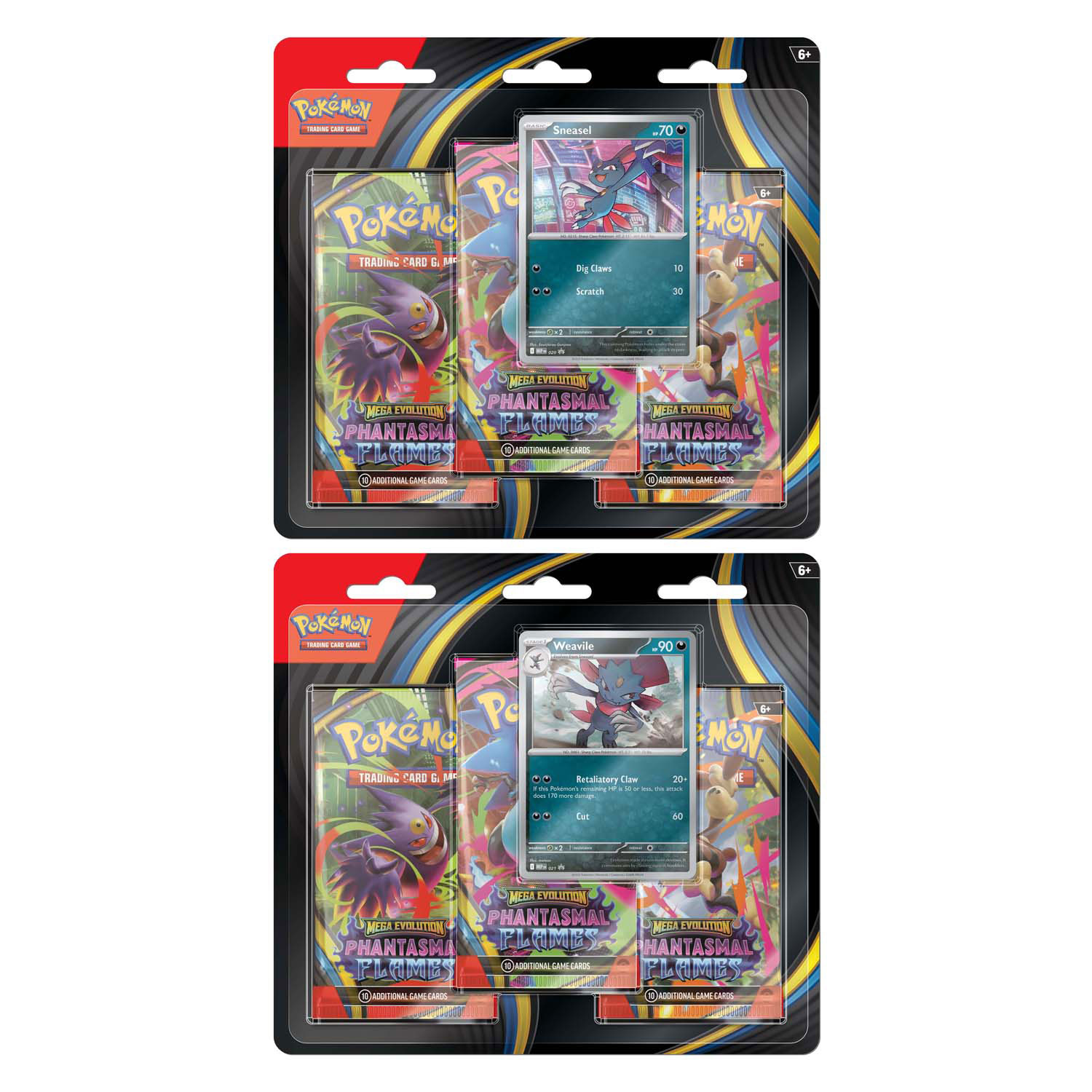Booster Pokémon Méga-Évolution Flammes Fantasmagoriques (pack de 3)