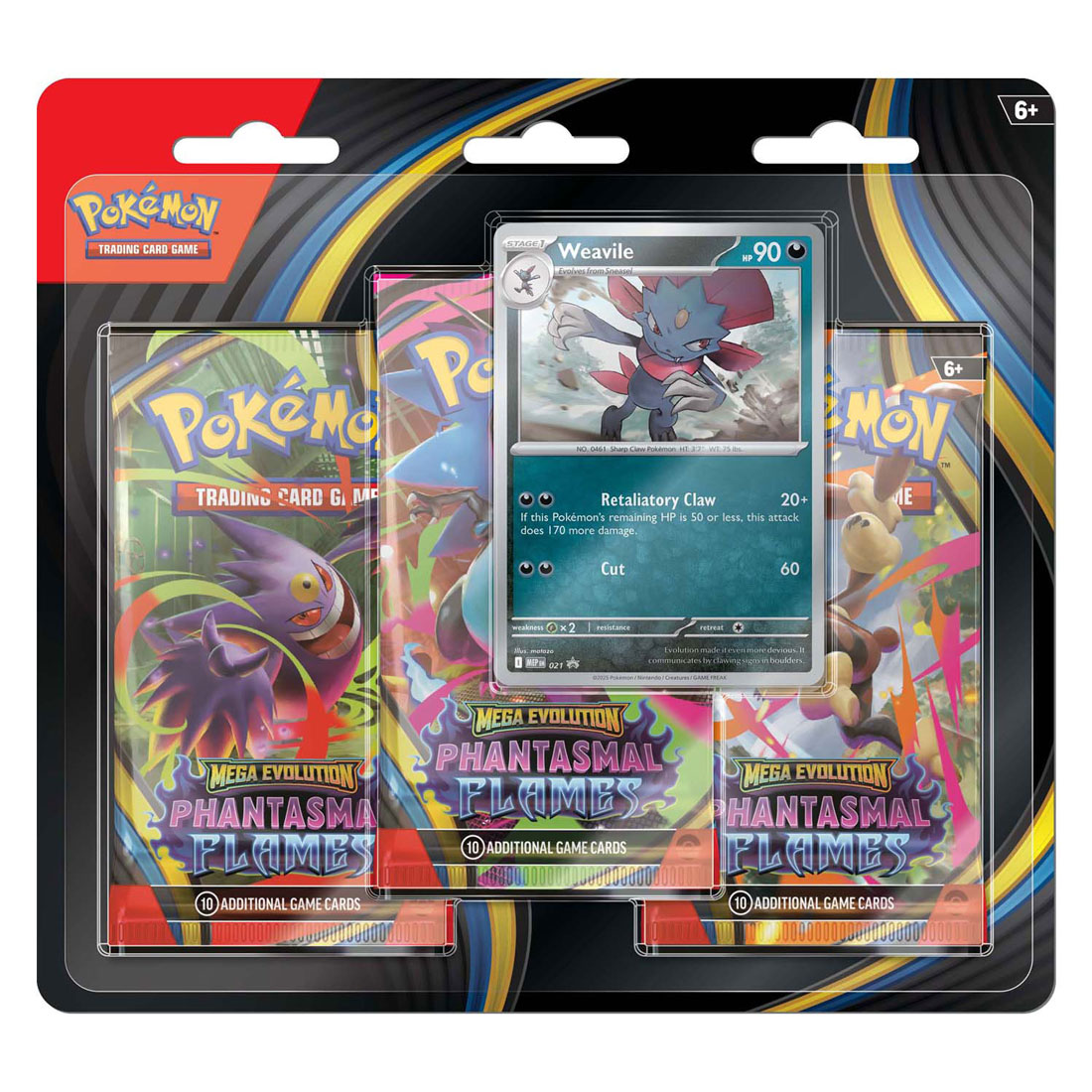 Booster Pokémon Méga-Évolution Flammes Fantasmagoriques (pack de 3)