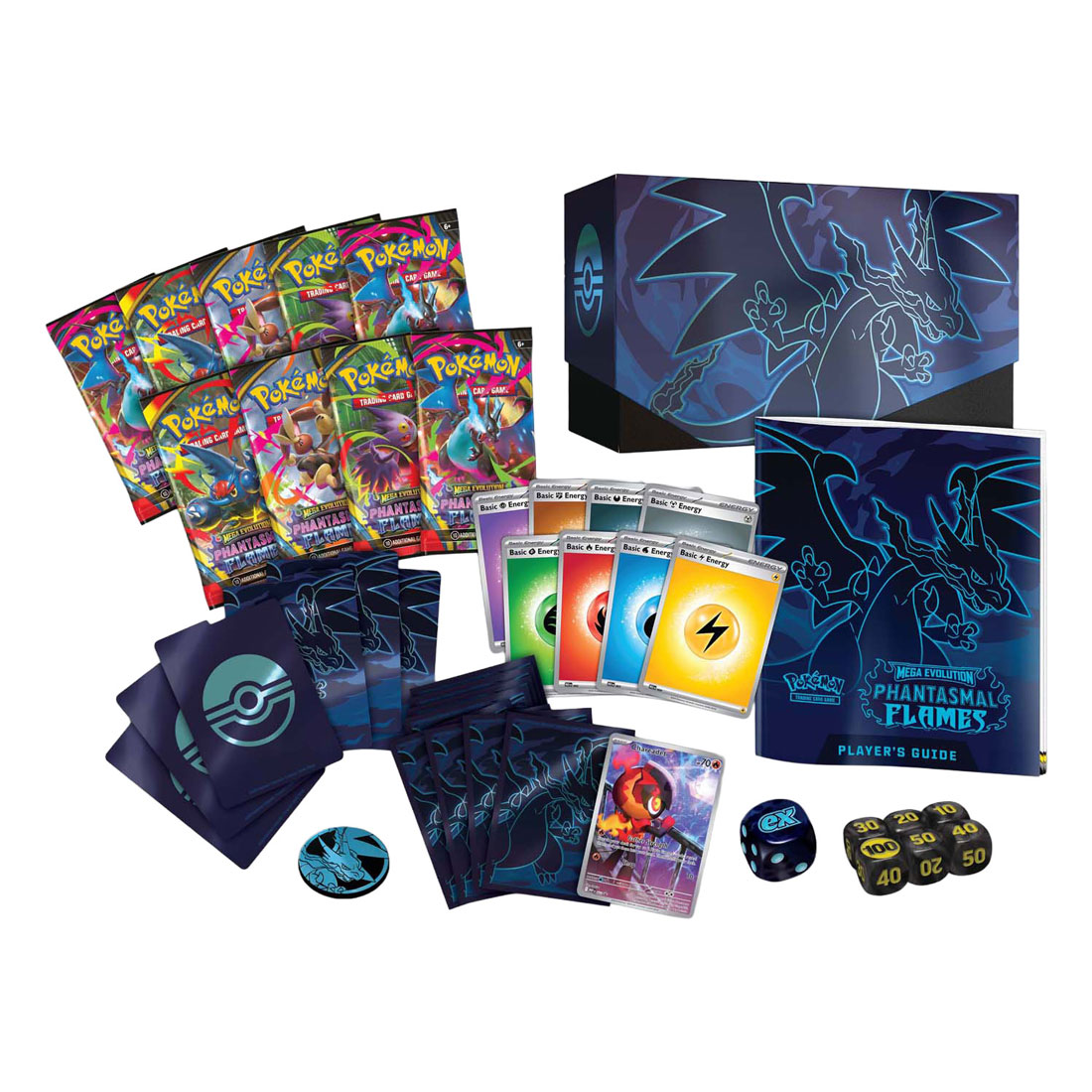 Coffret Dresseur d'élite Pokémon Méga-Évolution Flammes Fantasmagoriques
