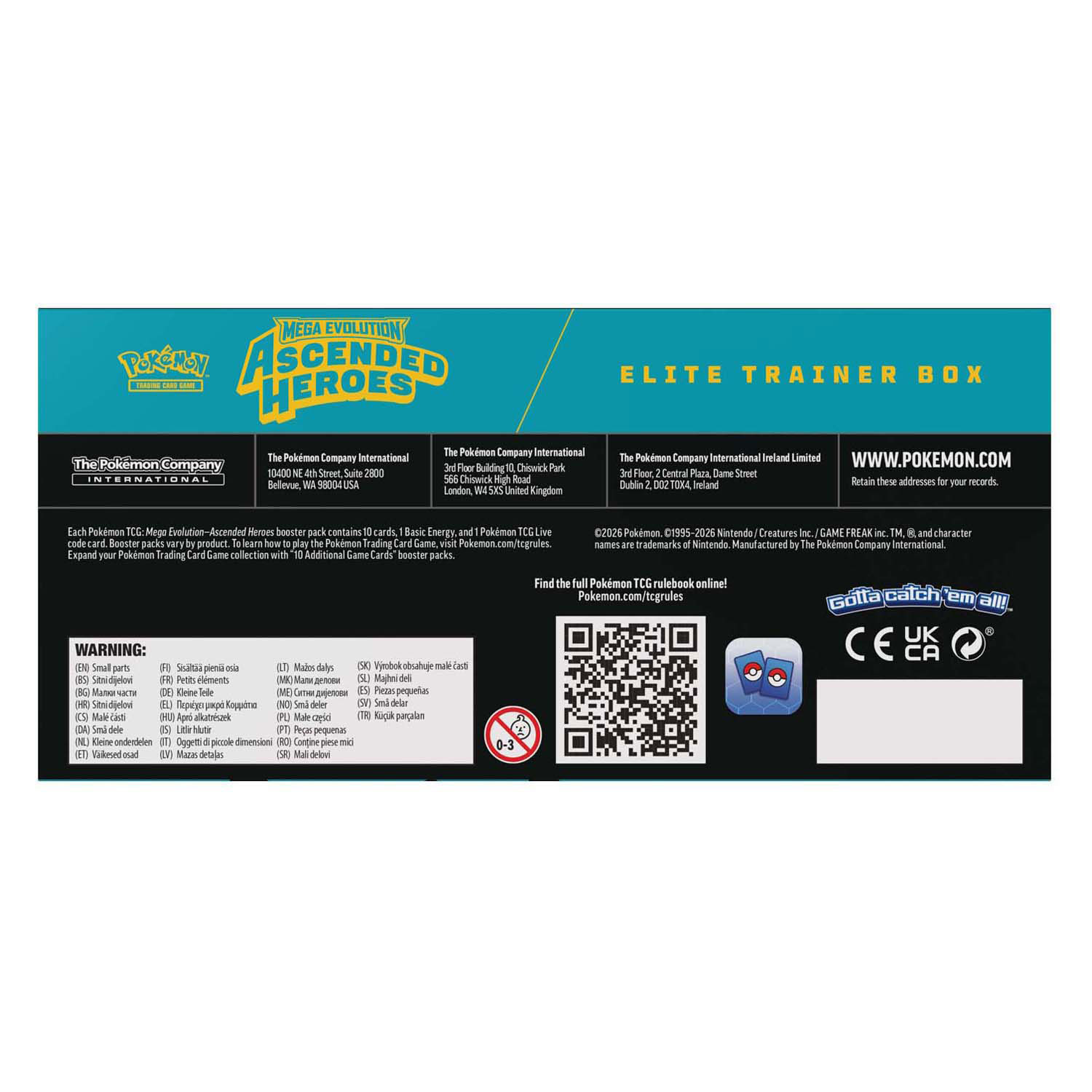 Pokémon TCG ME02.5 Ascended Heroes Elite Trainer Box