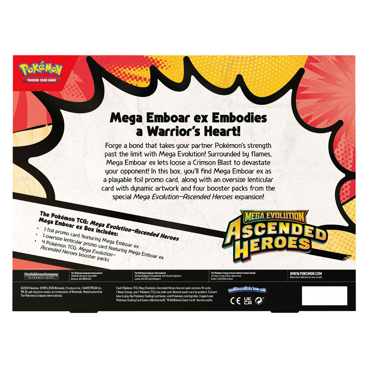 Pokémon TCG MEAH Mega Emboar EX Box