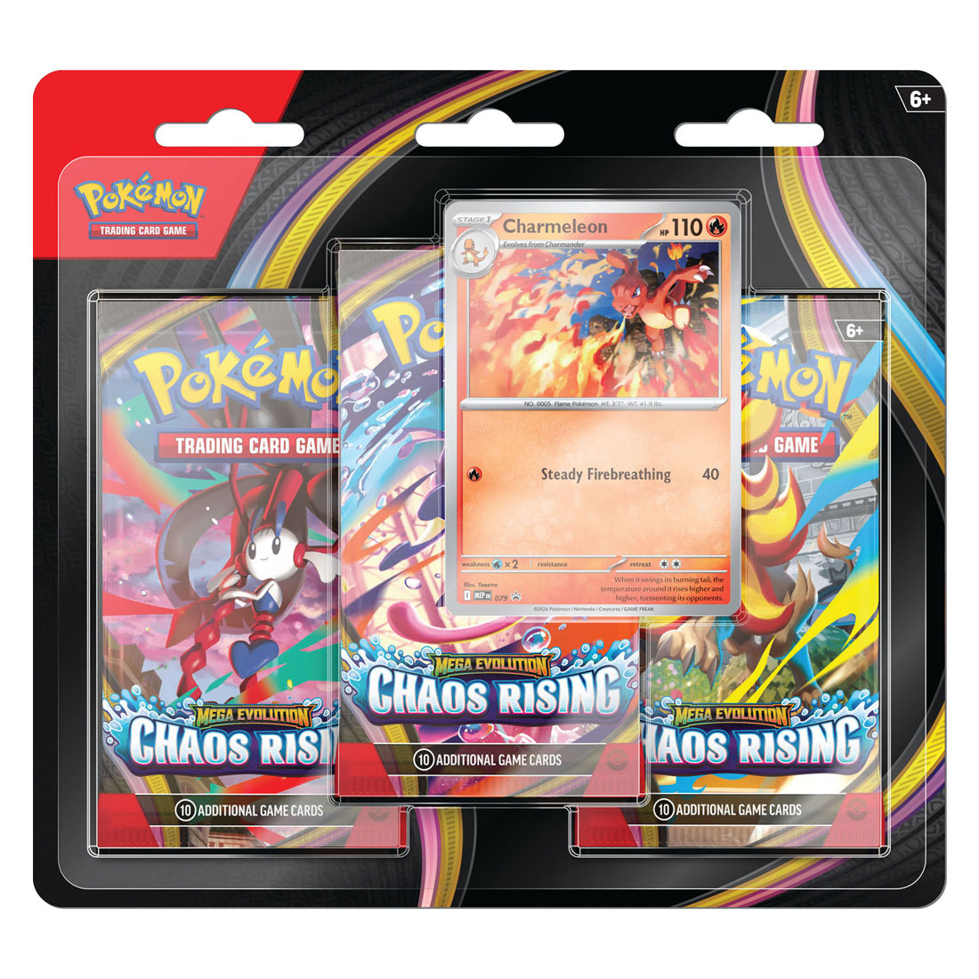 Pokémon Mega Evolution Chaos Rising 3-Pack Blister