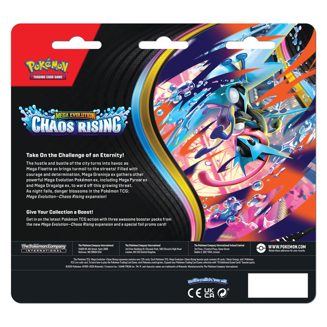 Pokémon Mega Evolution Chaos Rising 3-Pack Blister