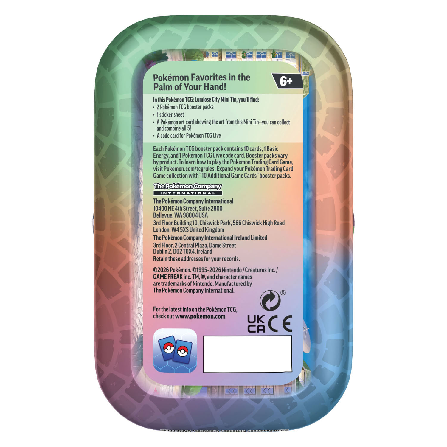 Pokémon Mega Evolution Chaos Rising Lumious City Mini Tin