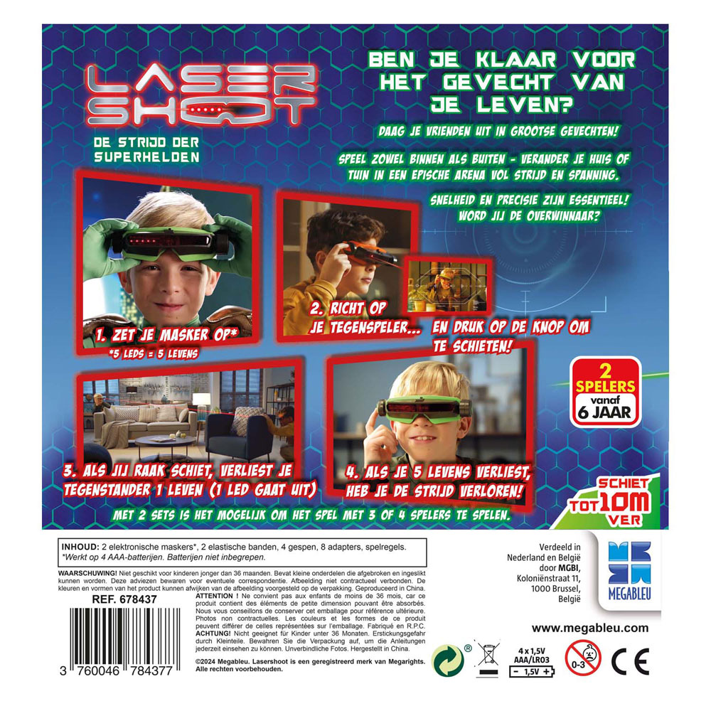 Jeu d'enfant de tir laser MegaBleu