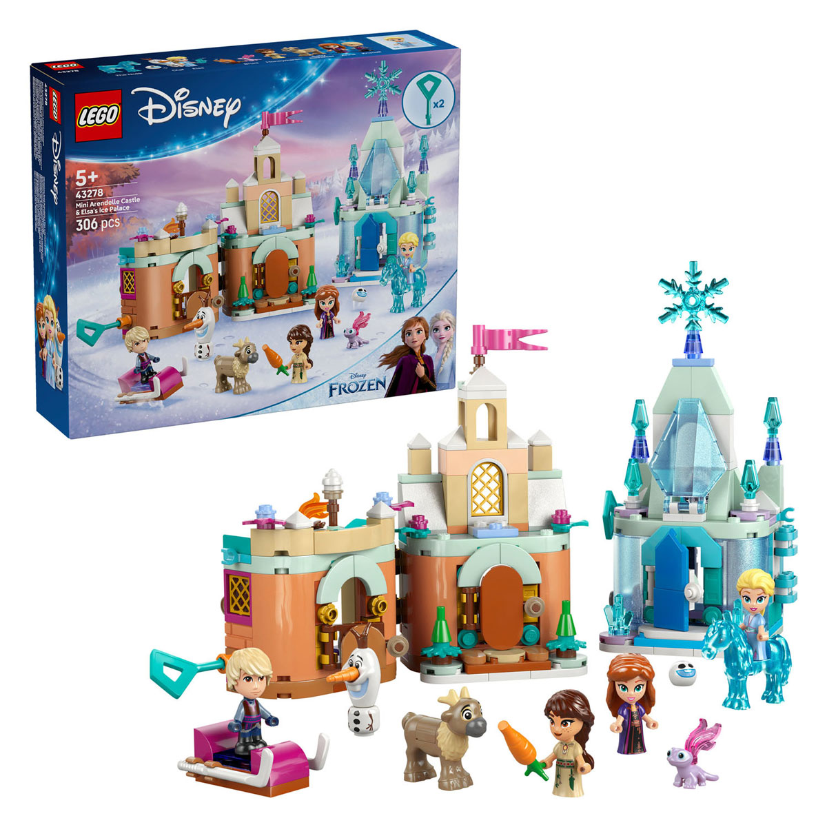 LEGO Disney Princess 43278 Mini Kasteel van Arendelle en Elsa's IJspaleis