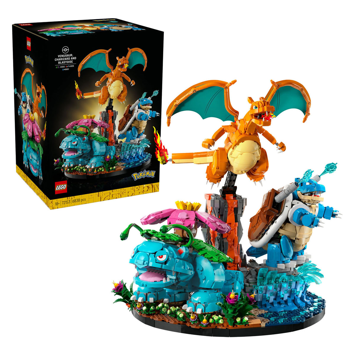 LEGO Pokemon Venusaur, Charizard and Blastoise 72153