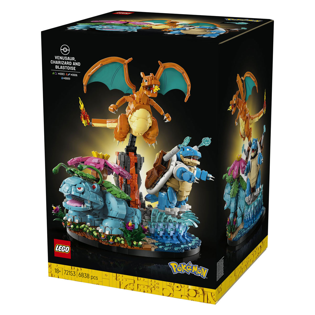LEGO Pokemon Venusaur, Charizard and Blastoise 72153