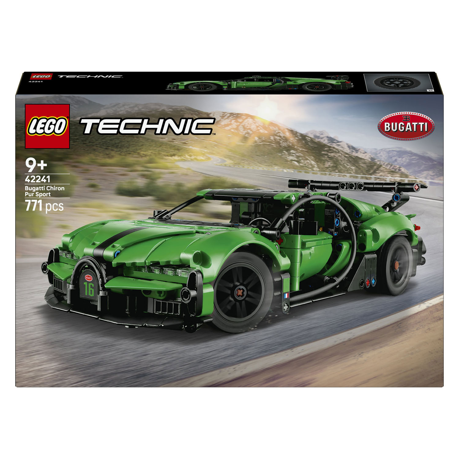 LEGO Technic 42241 Groene Bugatti Chiron Pur Sport Hypercar 42241