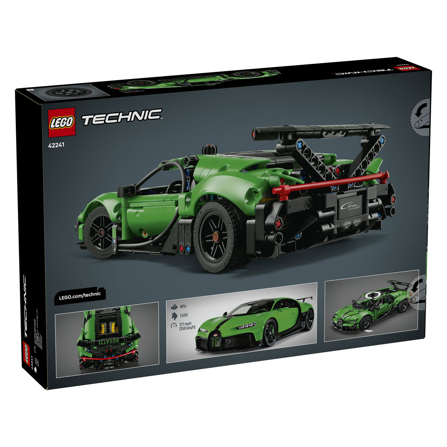 LEGO Technic 42241 Groene Bugatti Chiron Pur Sport Hypercar 42241