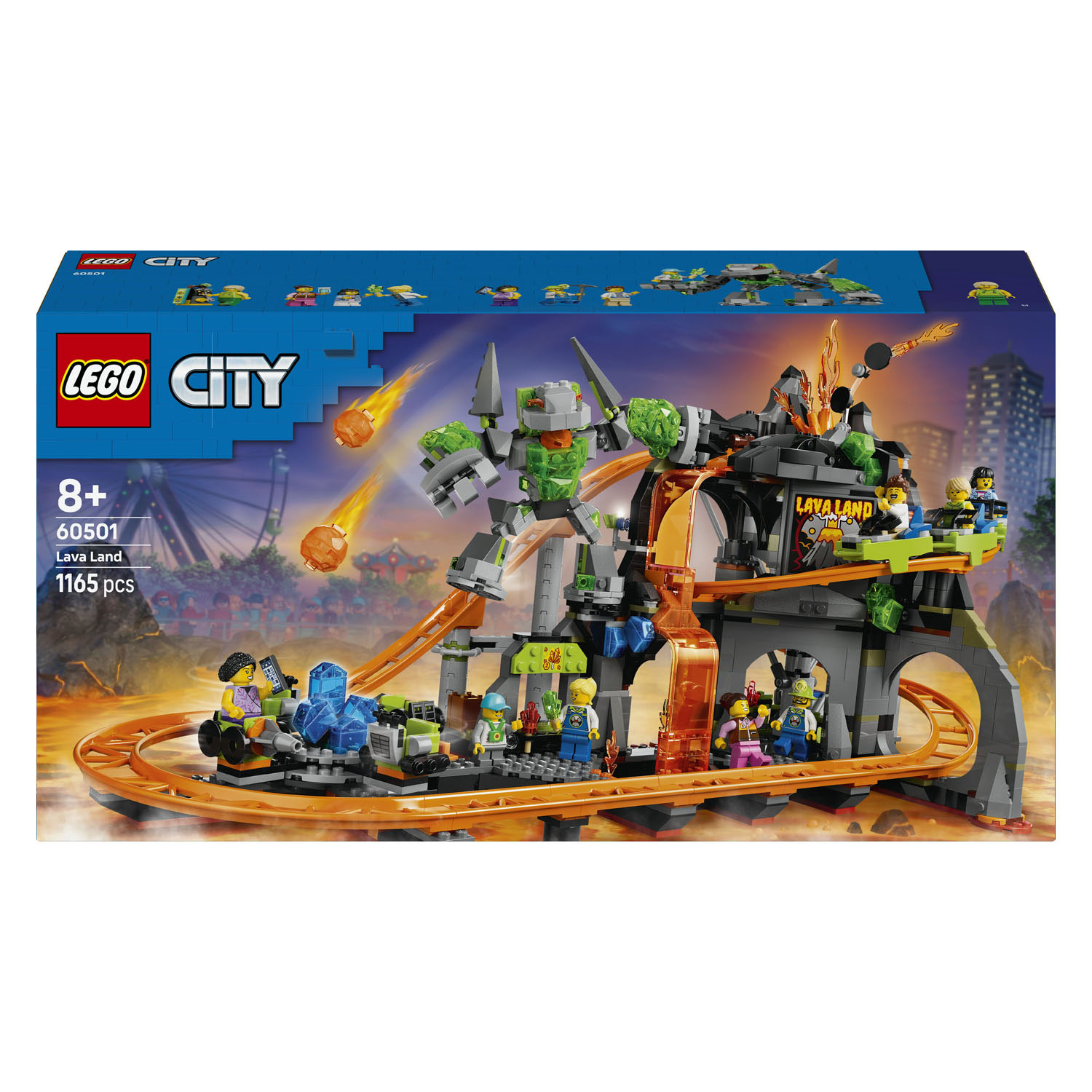 LEGO City 60501 Parc de montagnes russes Lava Land