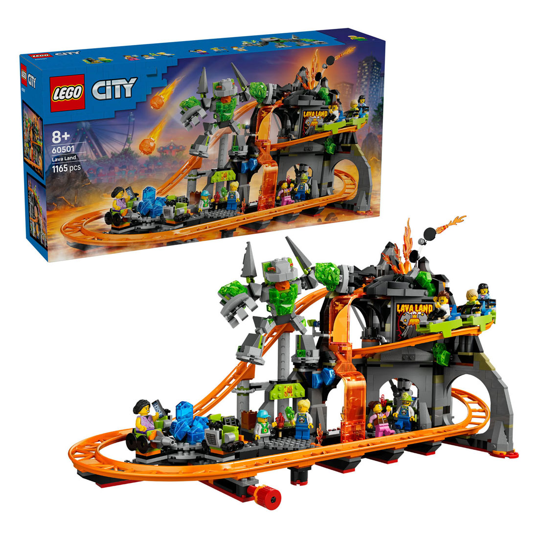 LEGO City 60501 Parc de montagnes russes Lava Land