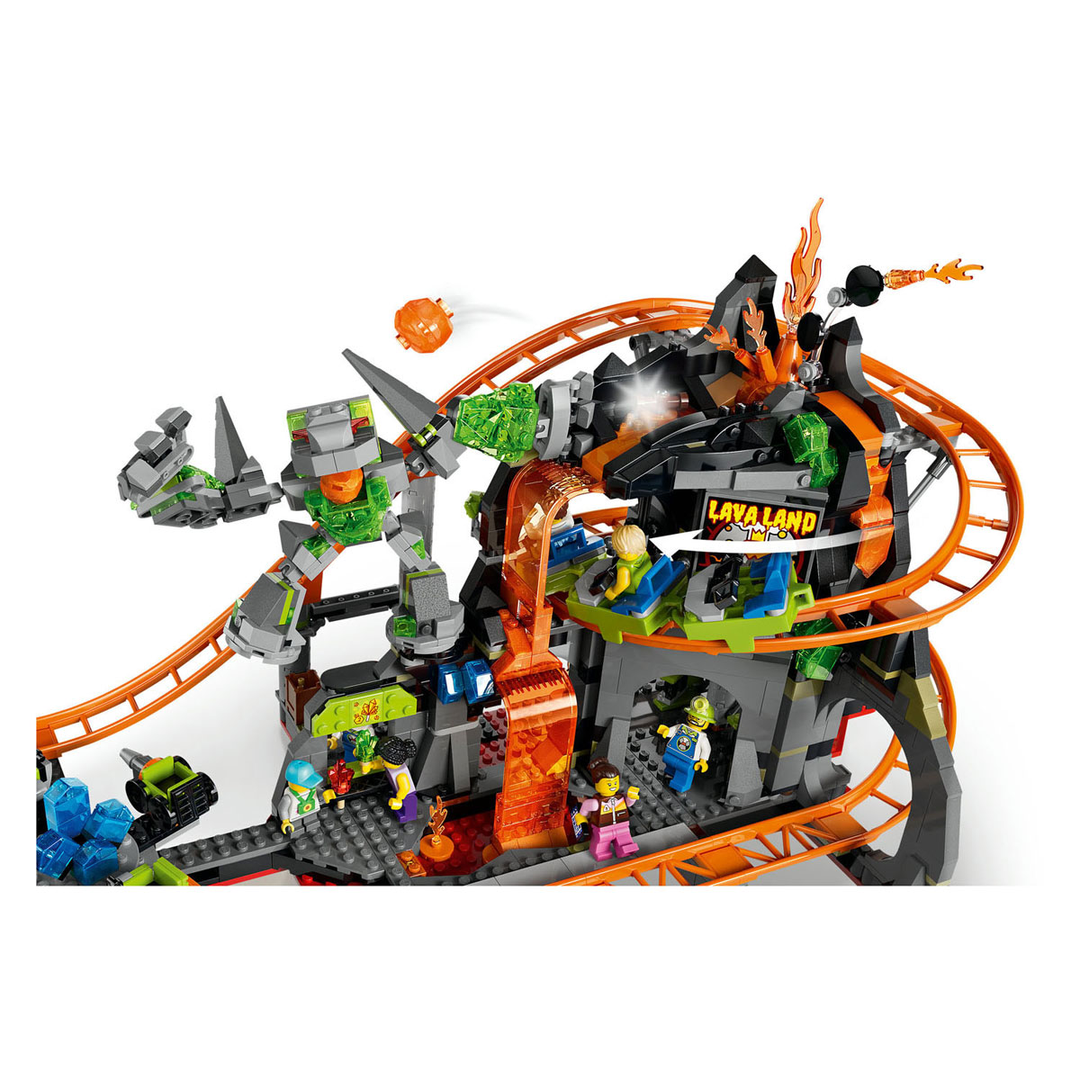 LEGO City 60501 Parc de montagnes russes Lava Land