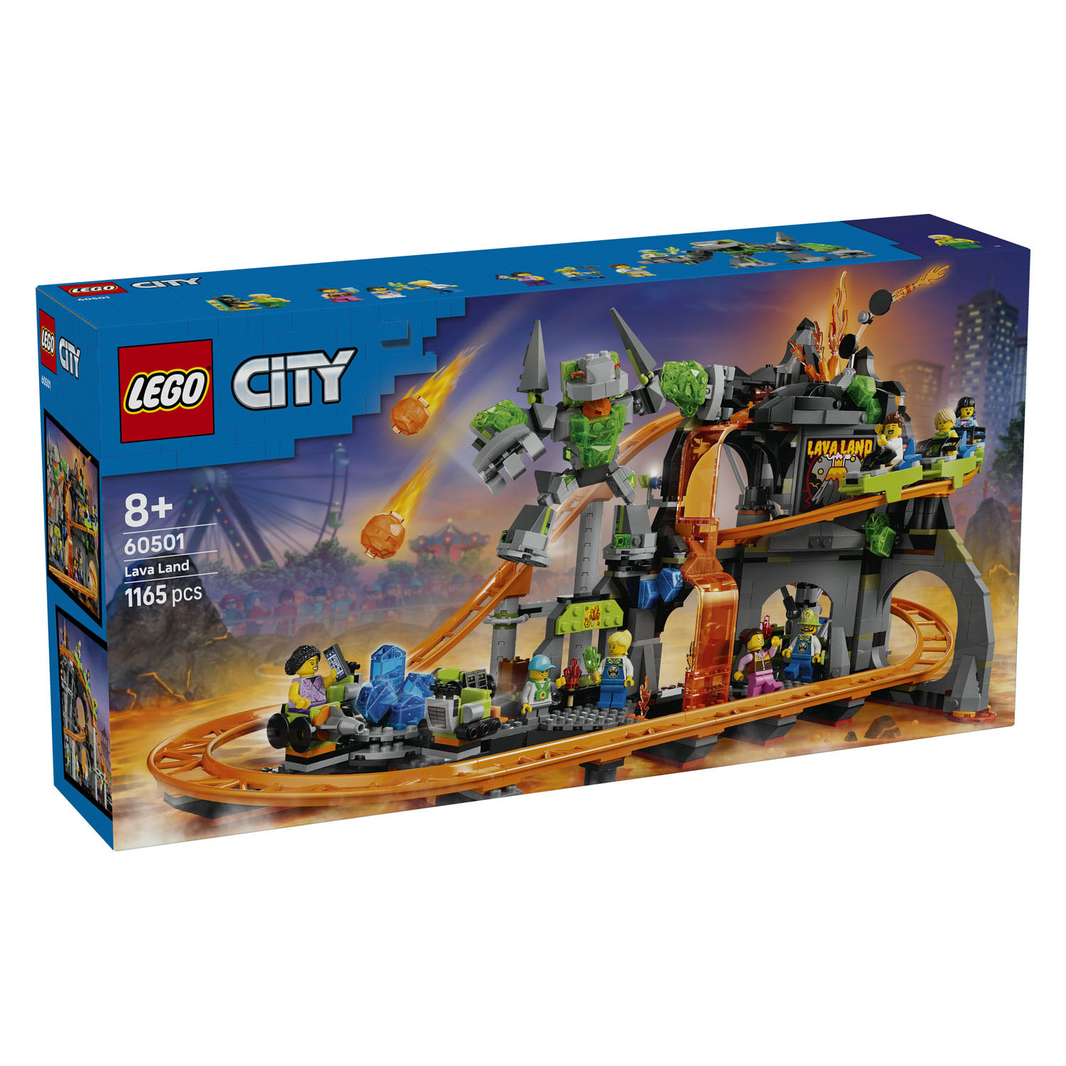 LEGO City 60501 Parc de montagnes russes Lava Land