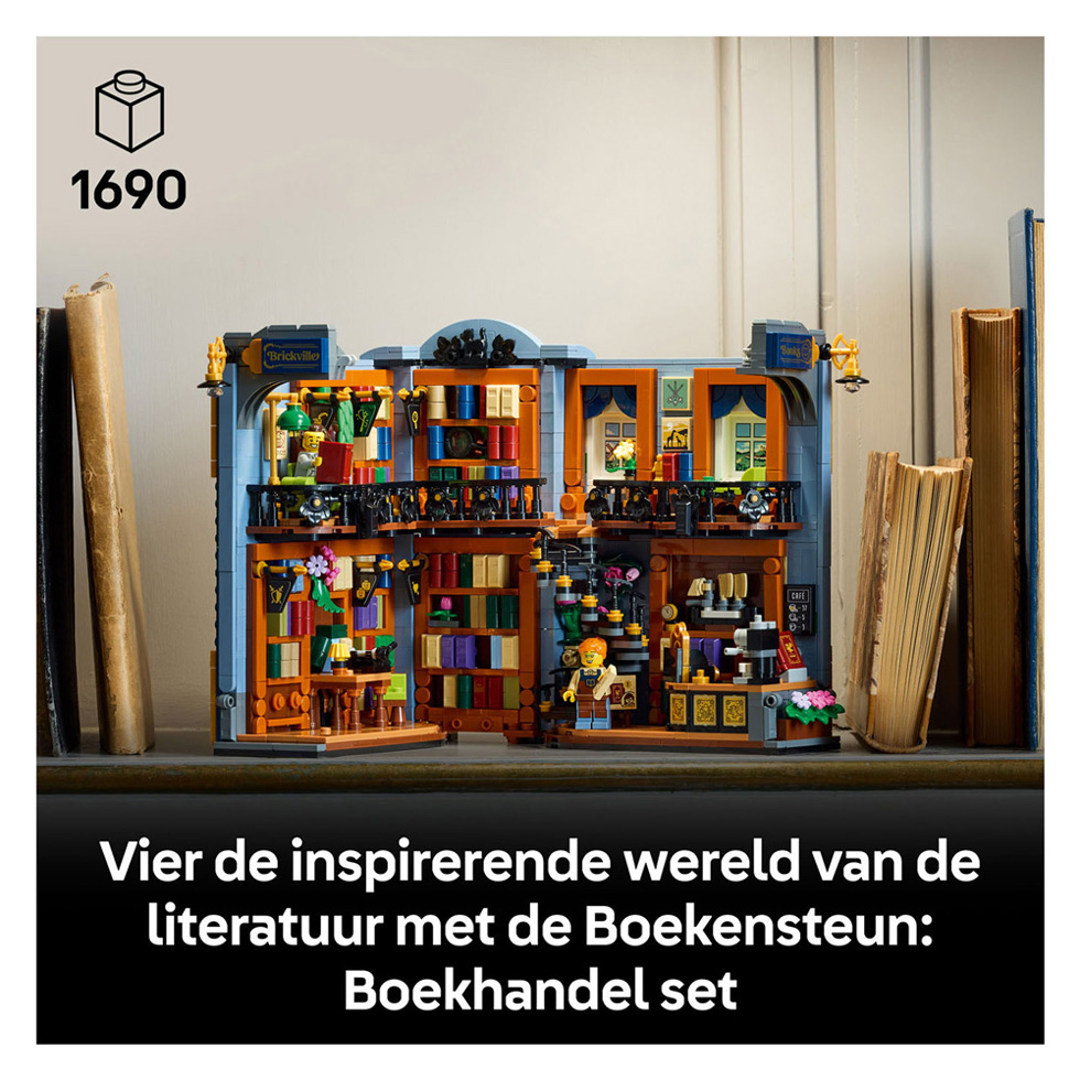 LEGO ICONS 11379 Boekensteun: Boekhandel