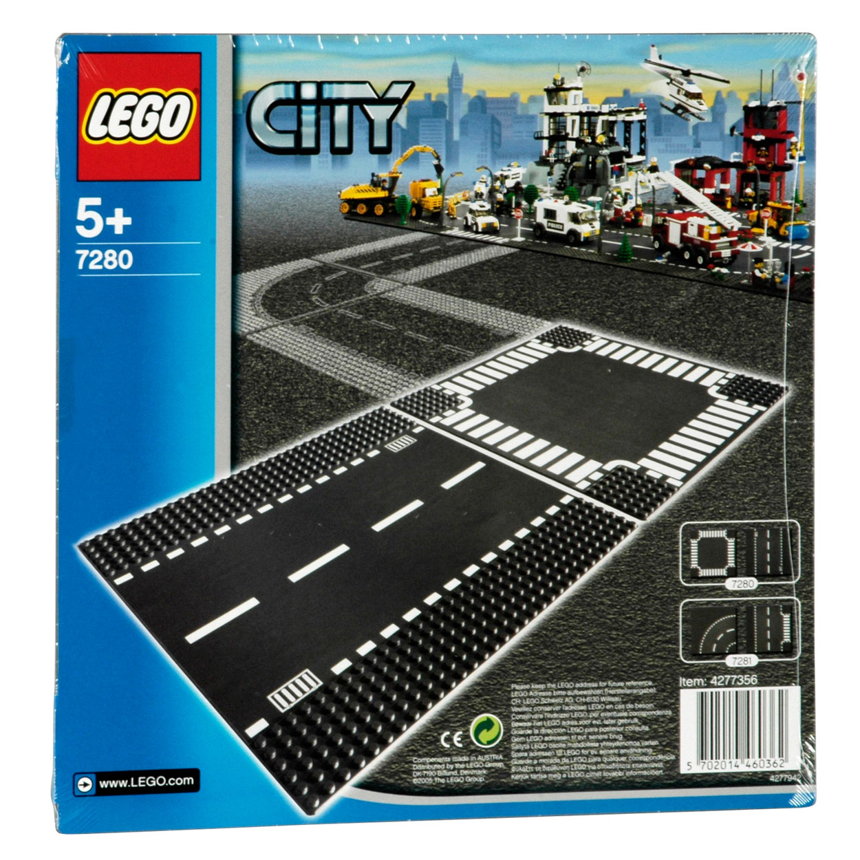 LEGO City 7280 Rechte Wegenplaten en Kruising