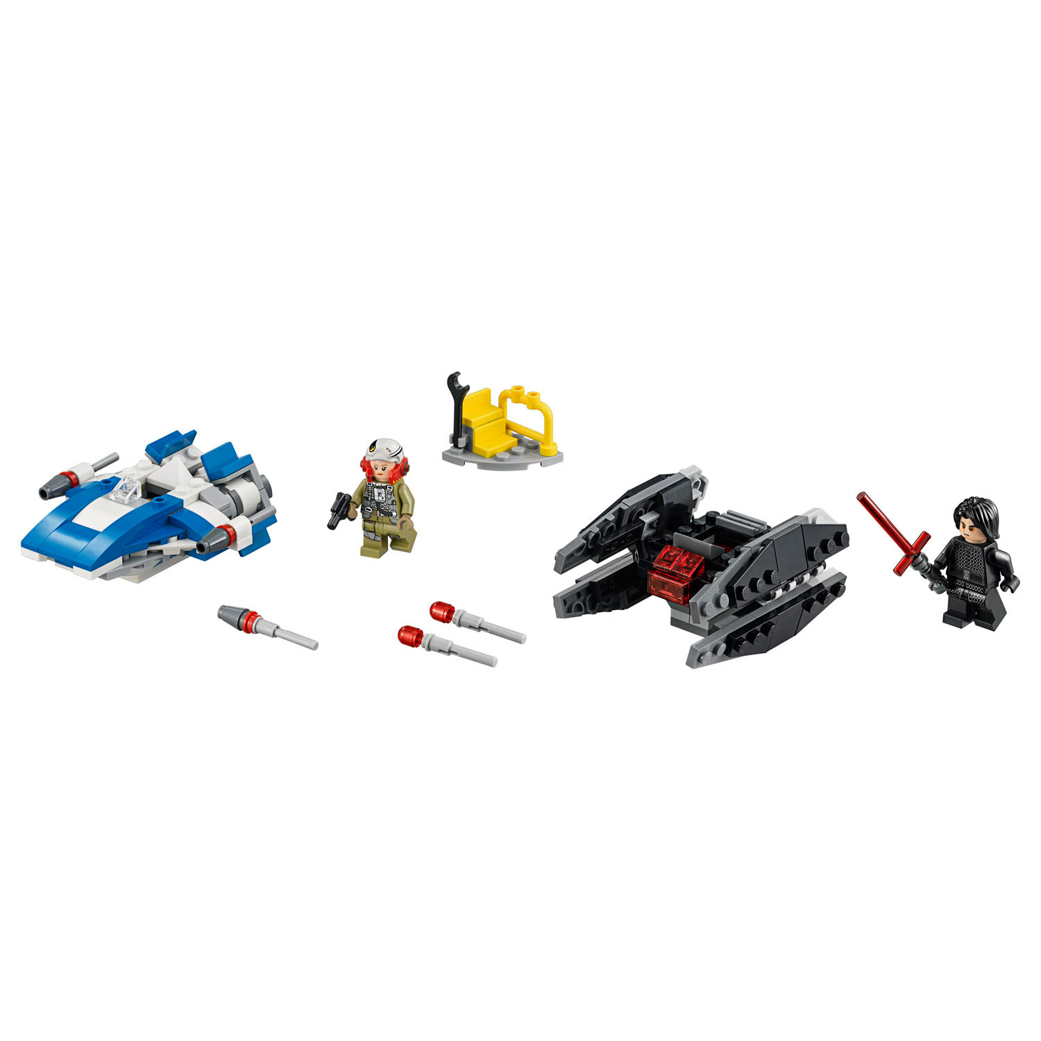 LEGO Star Wars 75196 A-wing vs. TIE Silencer microfighters
