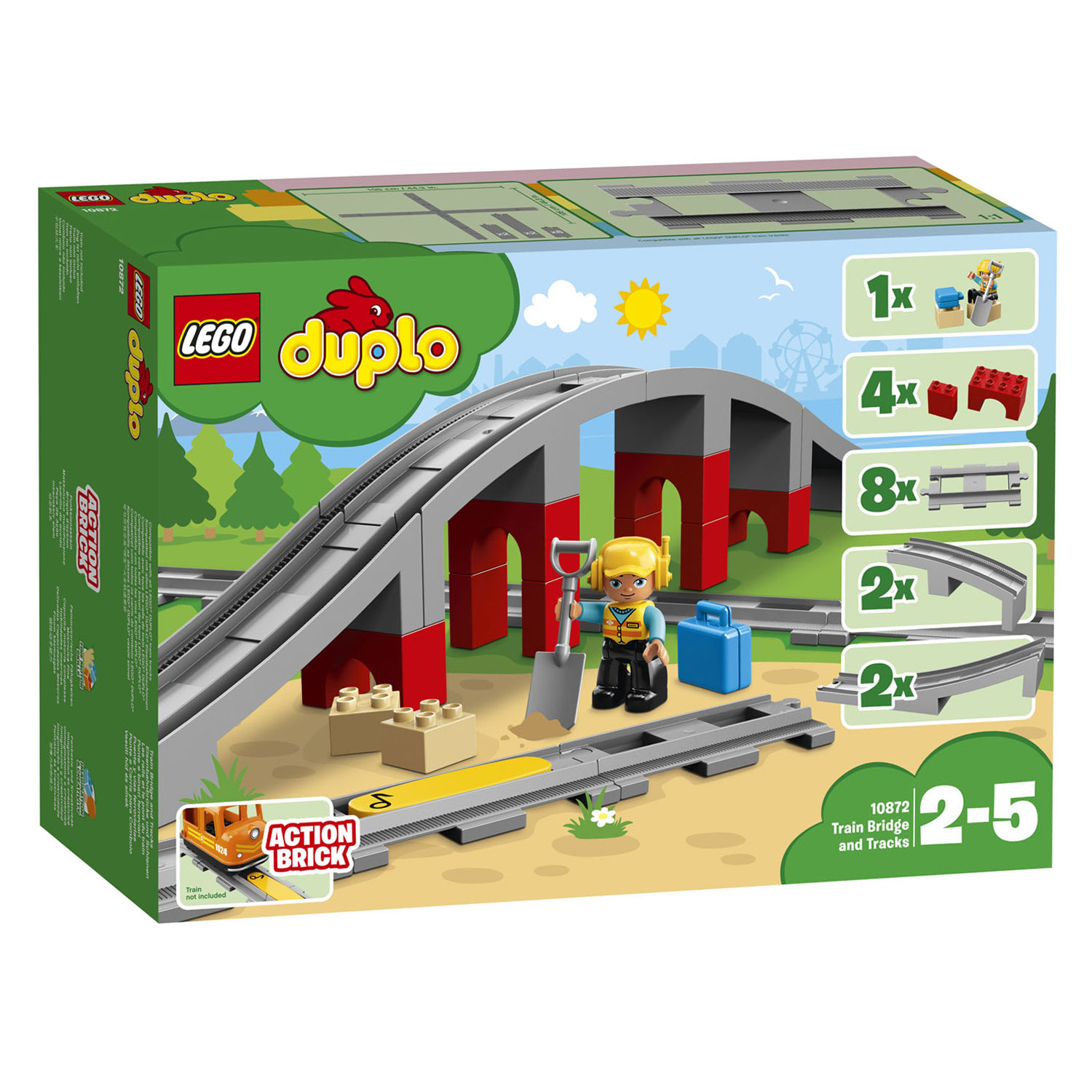LEGO Duplo 10872 Le pont et les voies ferrées