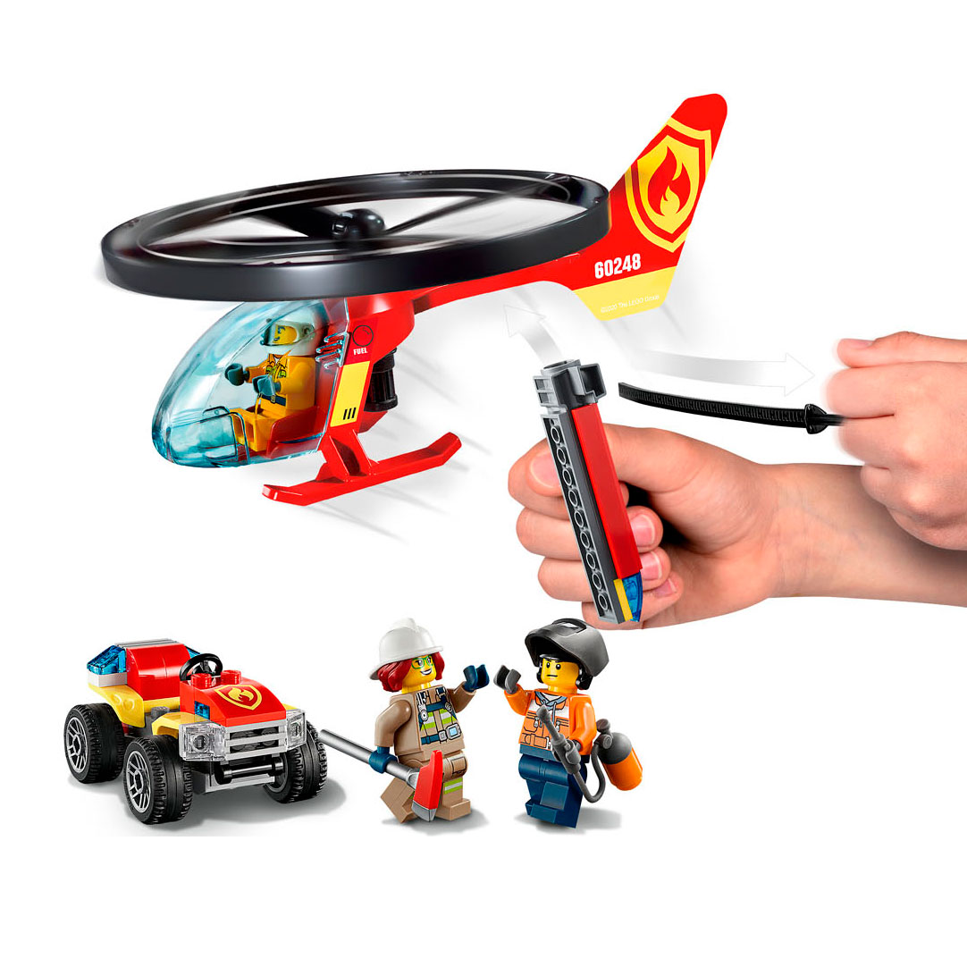 LEGO City 60248 Brandweerhelikopter Reddingsoperatie