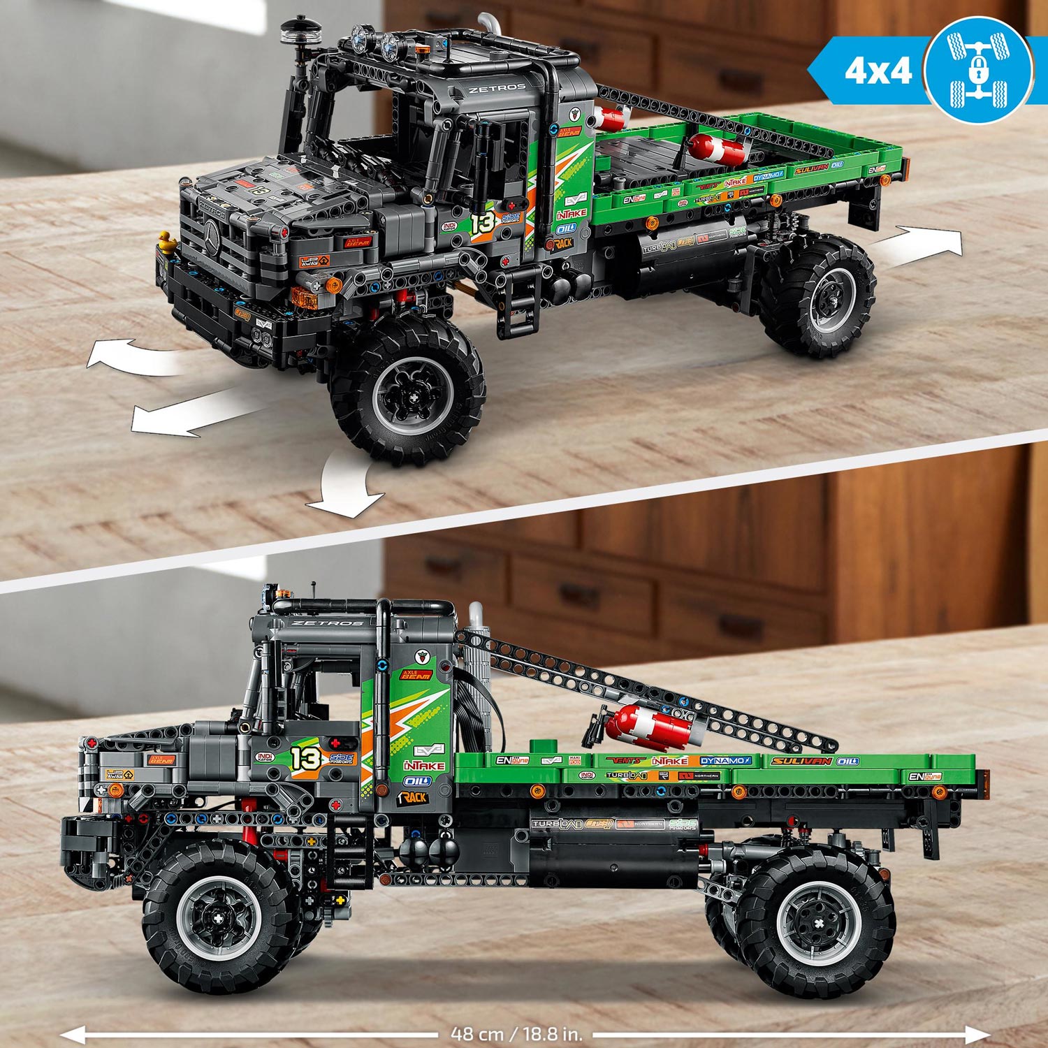 LEGO Technic 42129 Le camion d'essai Mercedes-Benz Zetros 4x4