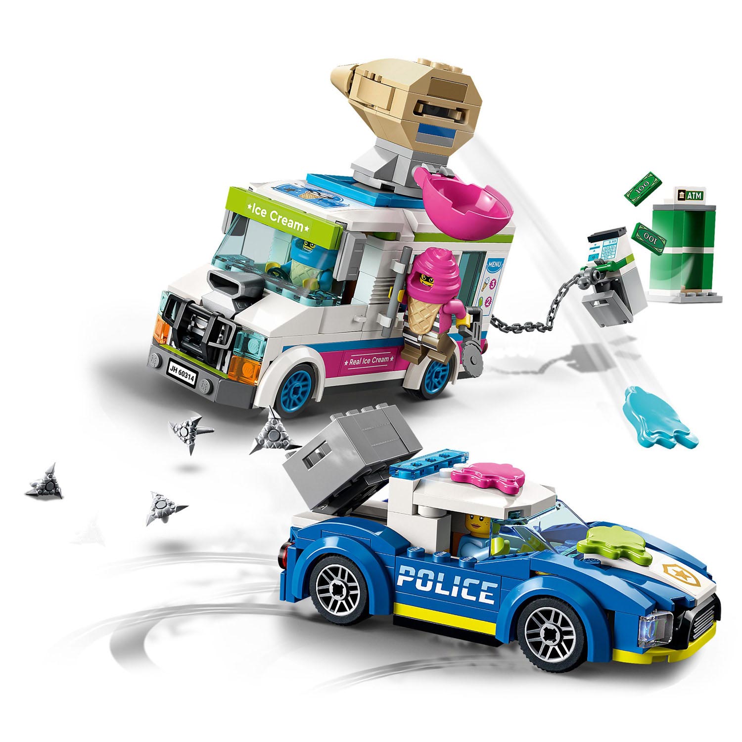 LEGO City 60314 IJswagen Politieachtervolging