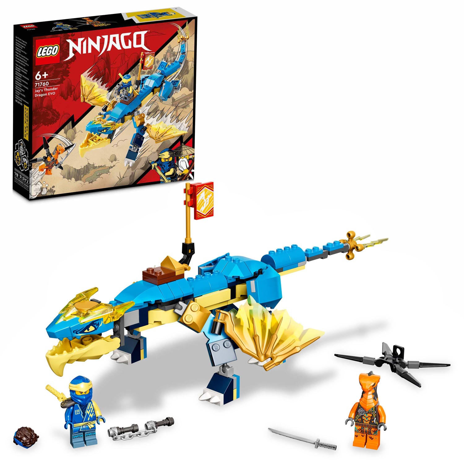 Andere plaatsen Ga naar het circuit verkorten LEGO Ninjago 71760 Jays Bliksemdraak EVO ... | Lobbes Speelgoed