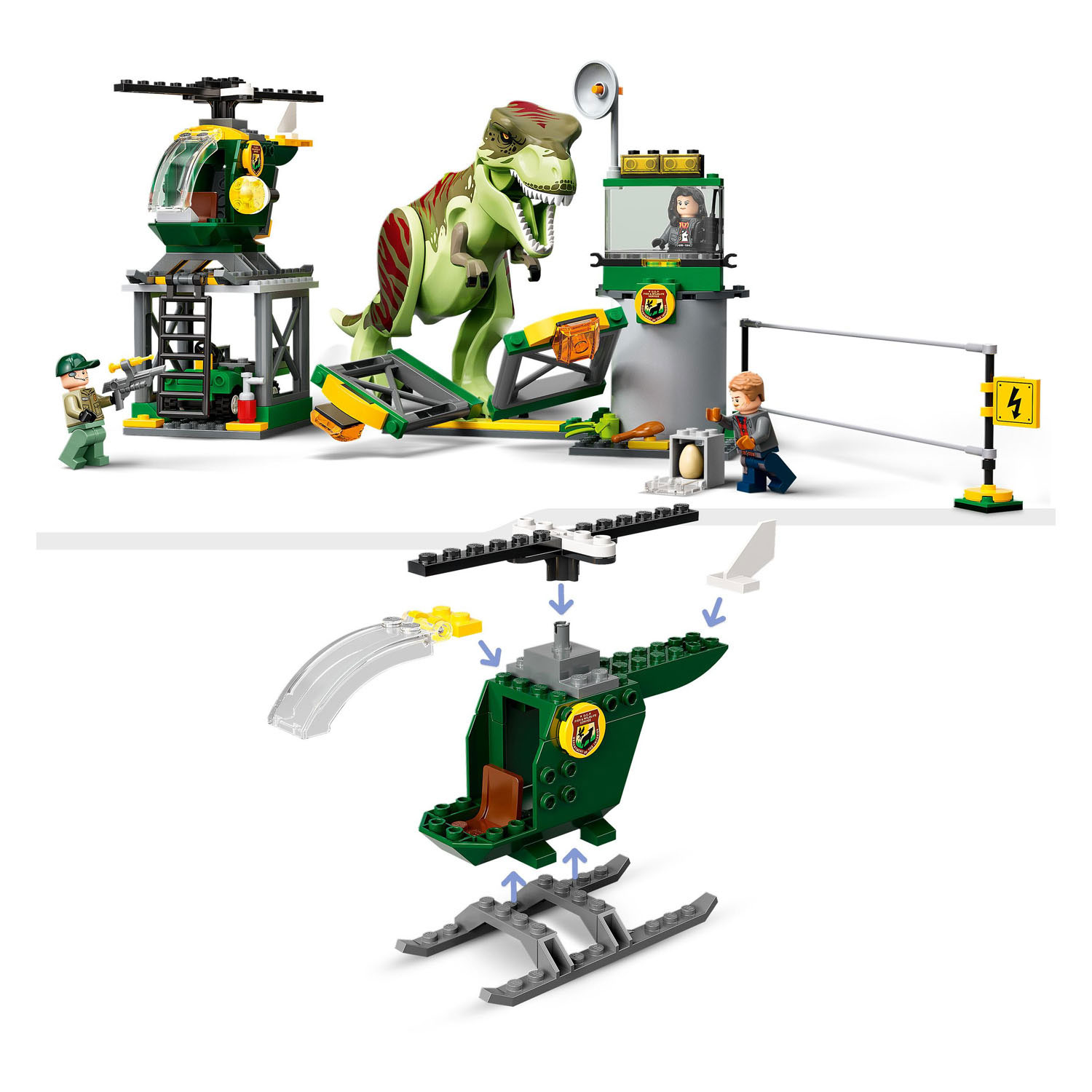 LEGO Jurassic 76944 T-Rex-Dinosaurier-Flucht