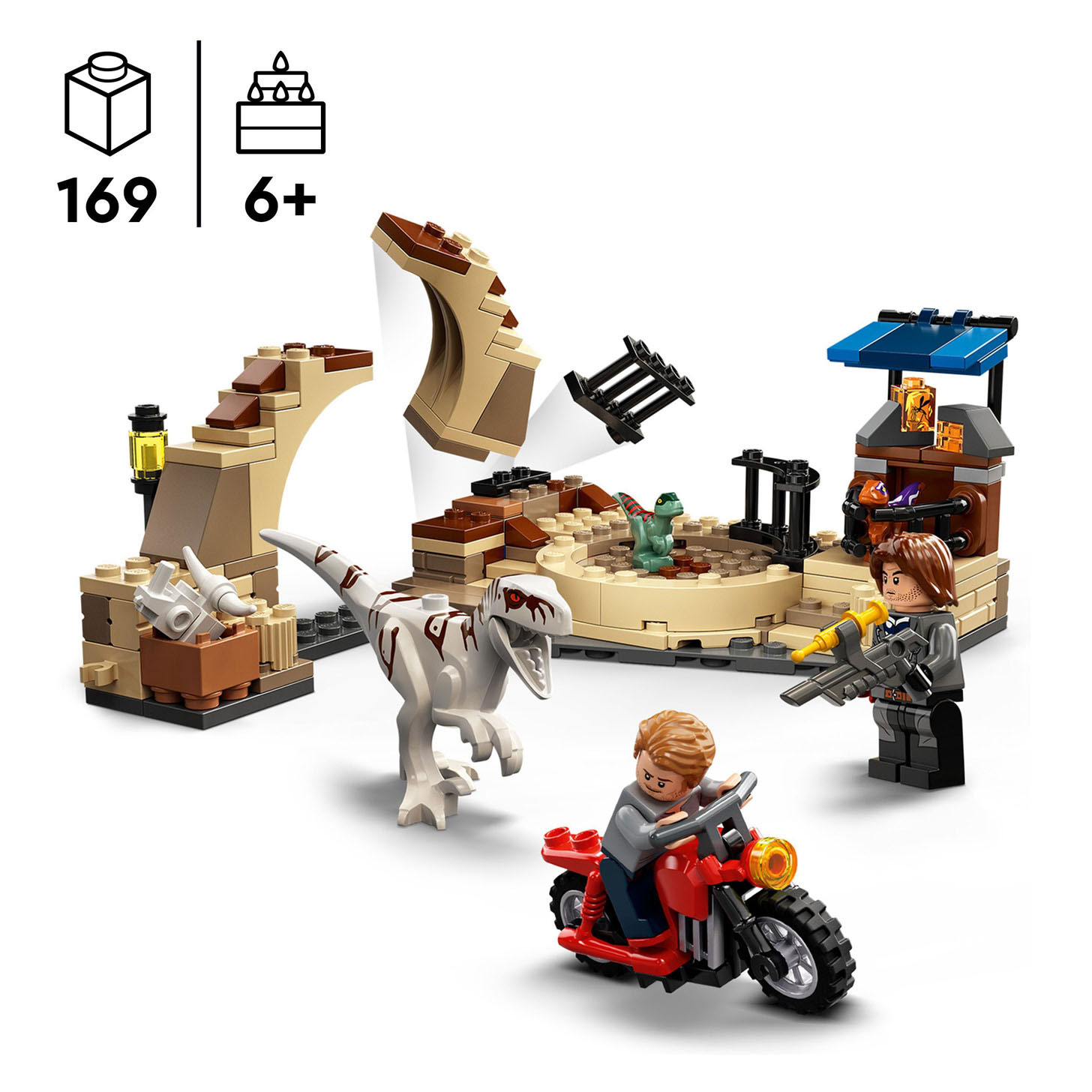 LEGO Jurassic 76945 Atrocirapractor Motorachtervolging