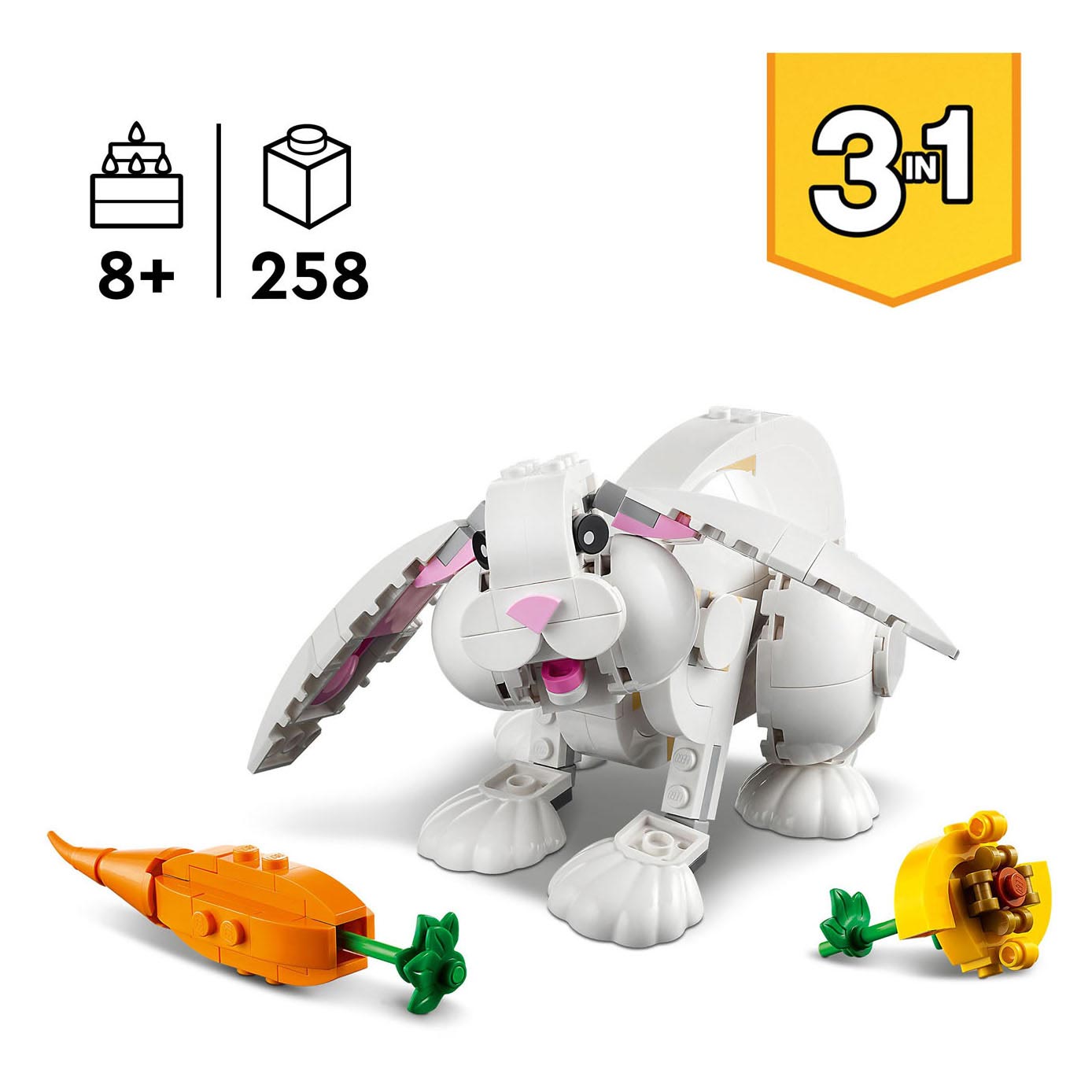 LEGO Creator  31133 Wit Konijn
