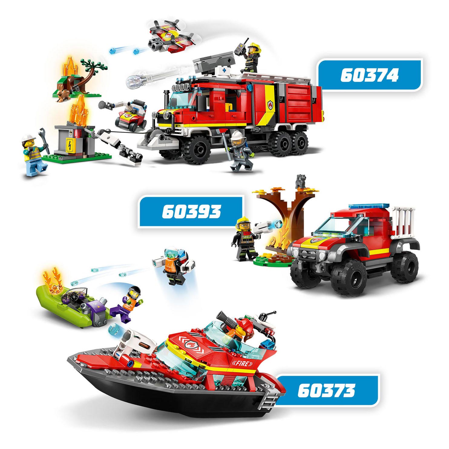 LEGO City 60373 Reddingsboot Brand