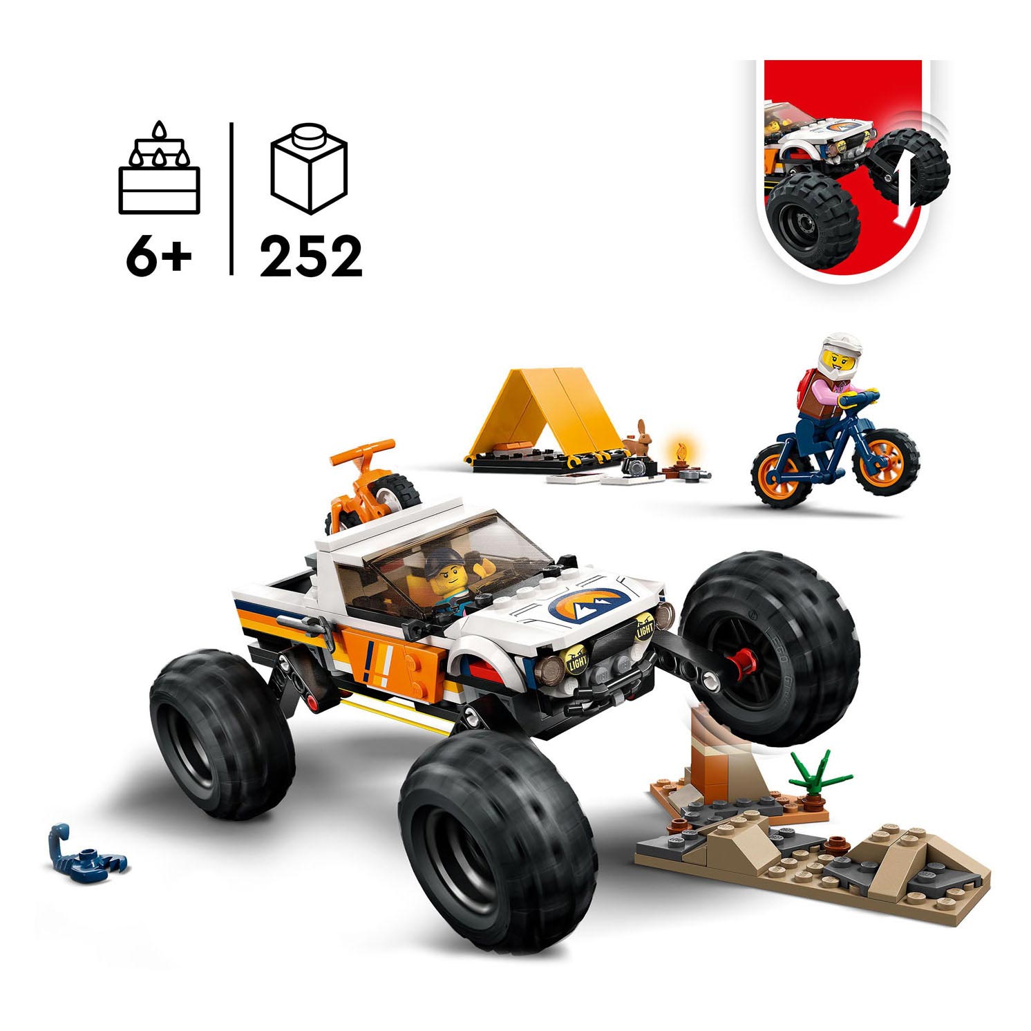LEGO City 60387 4x4 Geländewagen Abenteuer