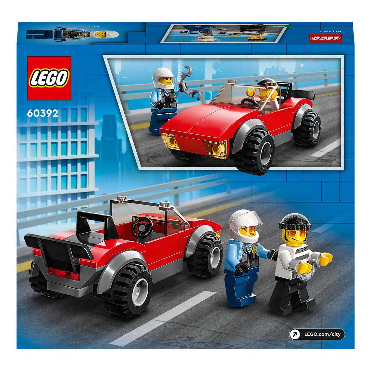 LEGO City 60392 Poursuite en voiture sur une moto de police