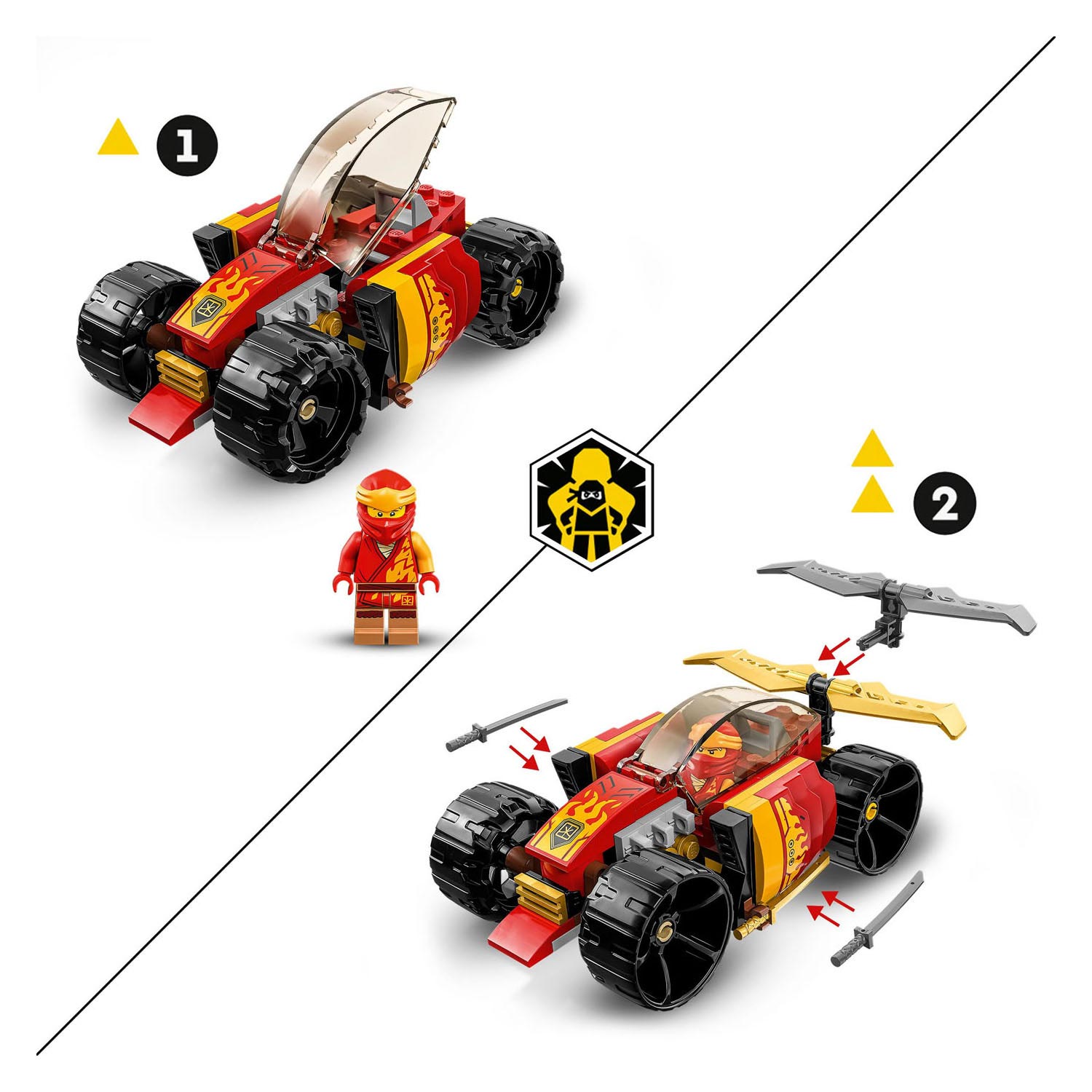 LEGO Ninjago 71780 La voiture de course Ninja de Kai EVO