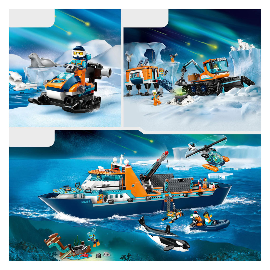 LEGO City 60376 Arktis-Erkundungs-Schneemobil