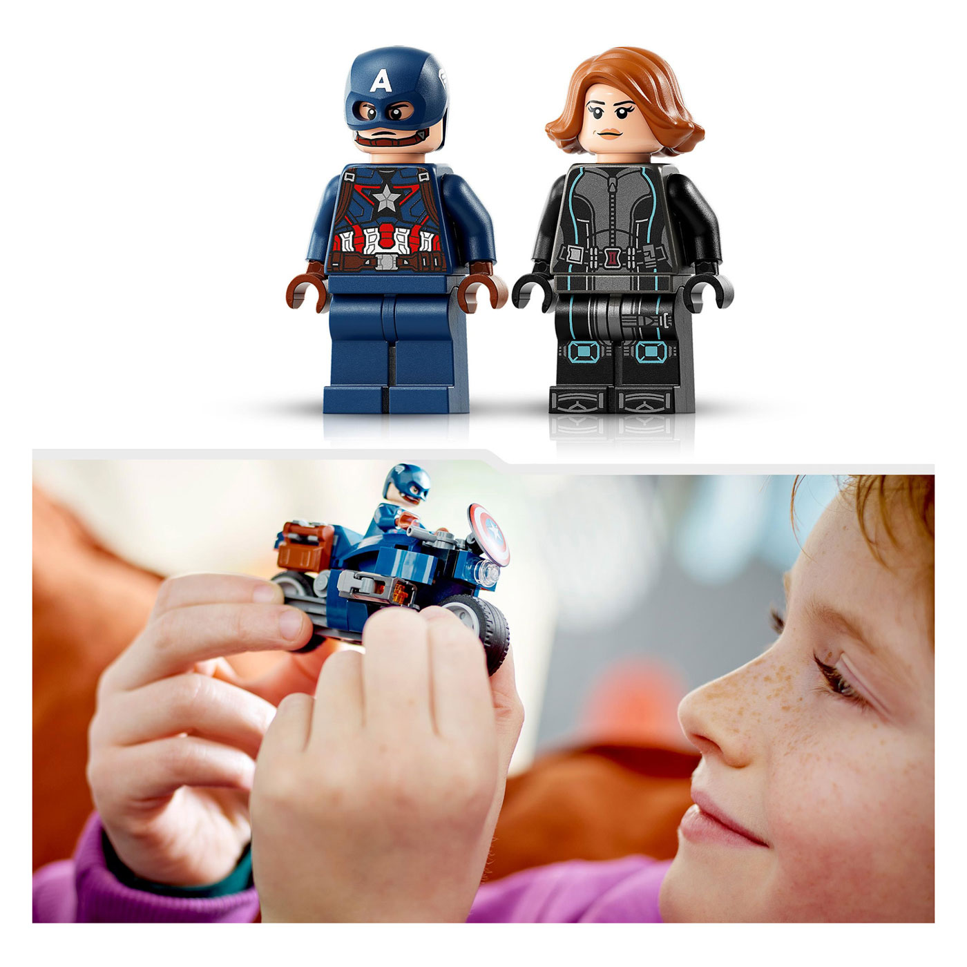 76260 LEGO Super Heroes Motorräder Black Widow und Captain America