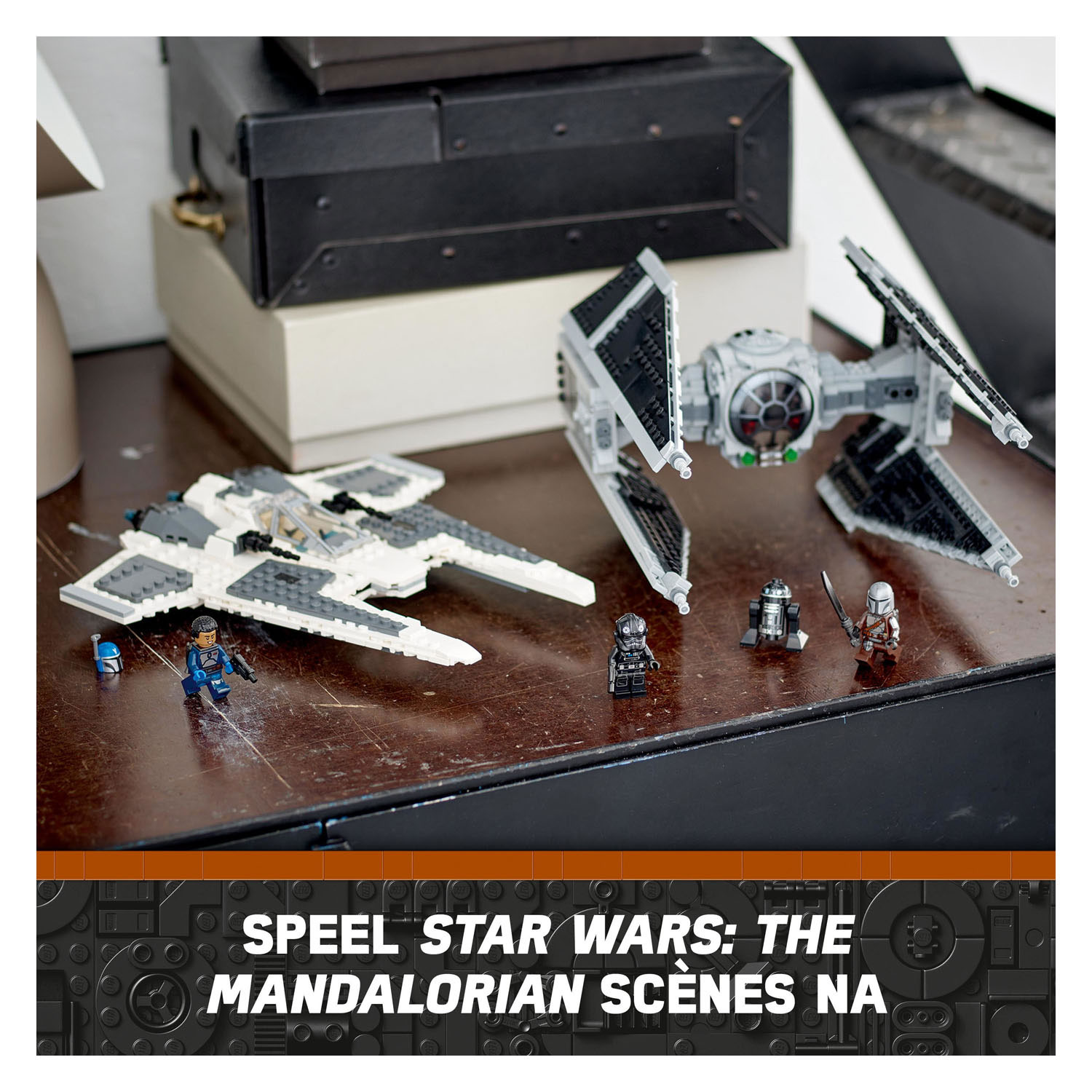 75348 LEGO Star Wars Mandalorian Fang Fighter vs. Ensemble d'intercepteurs TIE
