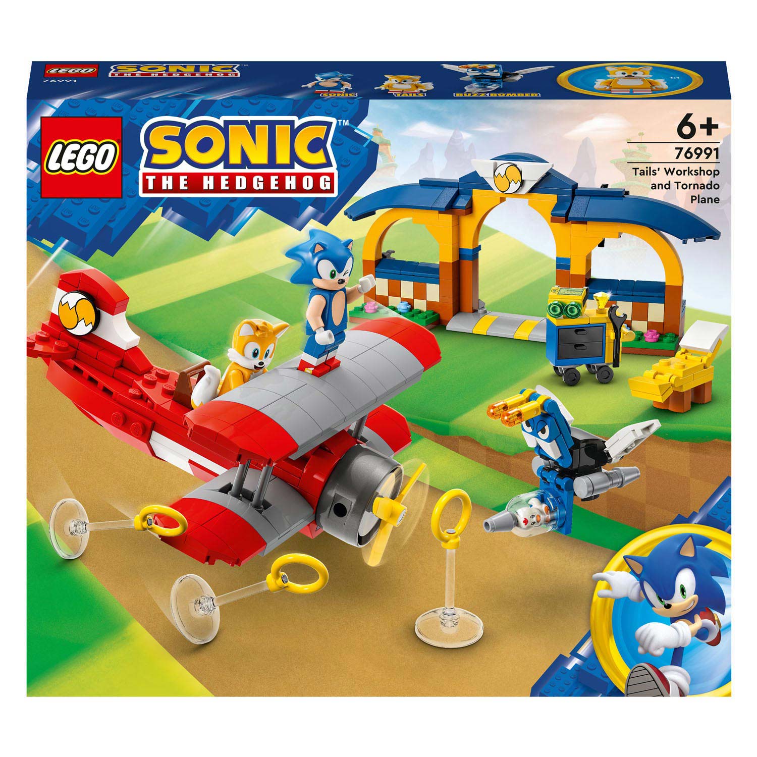 LEGO Sonic 76991 Tails Workshop und Tornado-Flugzeug