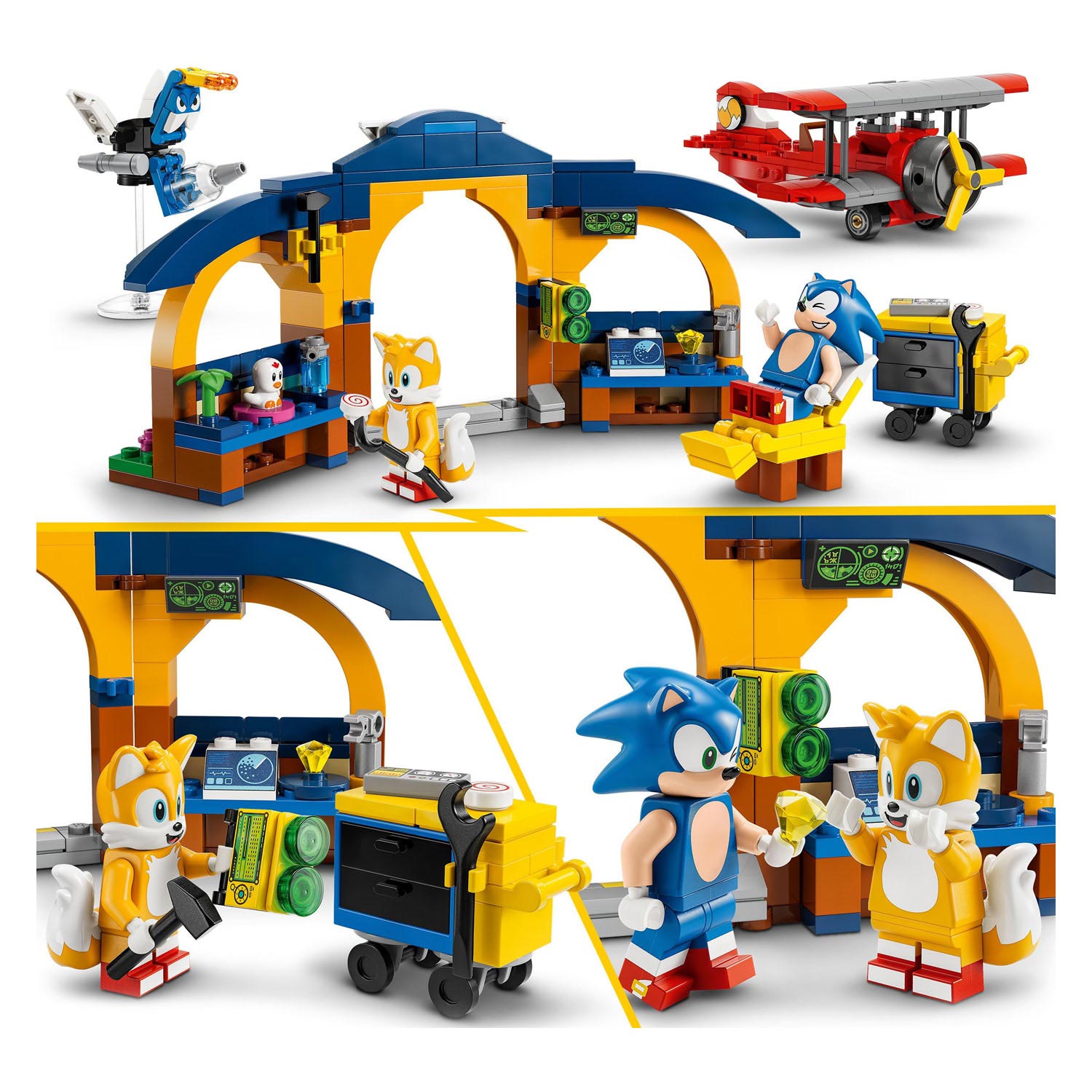 LEGO Sonic 76991 Tails Workshop und Tornado-Flugzeug