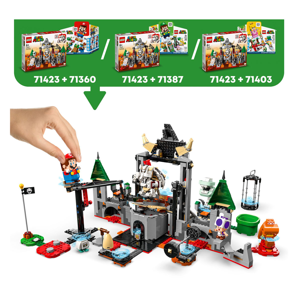 LEGO Super Mario 71423 Uitbreidingsset: Gevecht op Dry Bowsers Kasteel