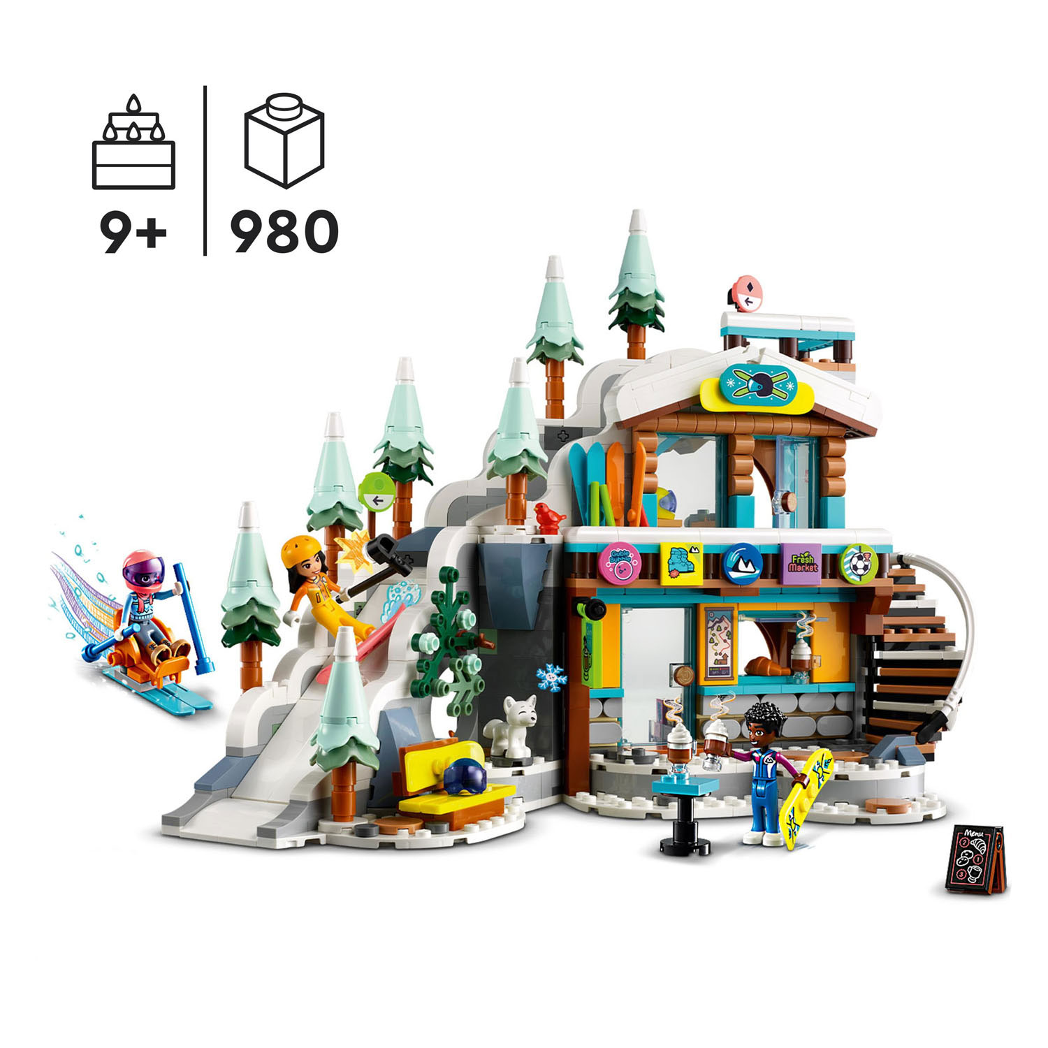 LEGO Friends 41756 Vakantie Skipiste en Cafe