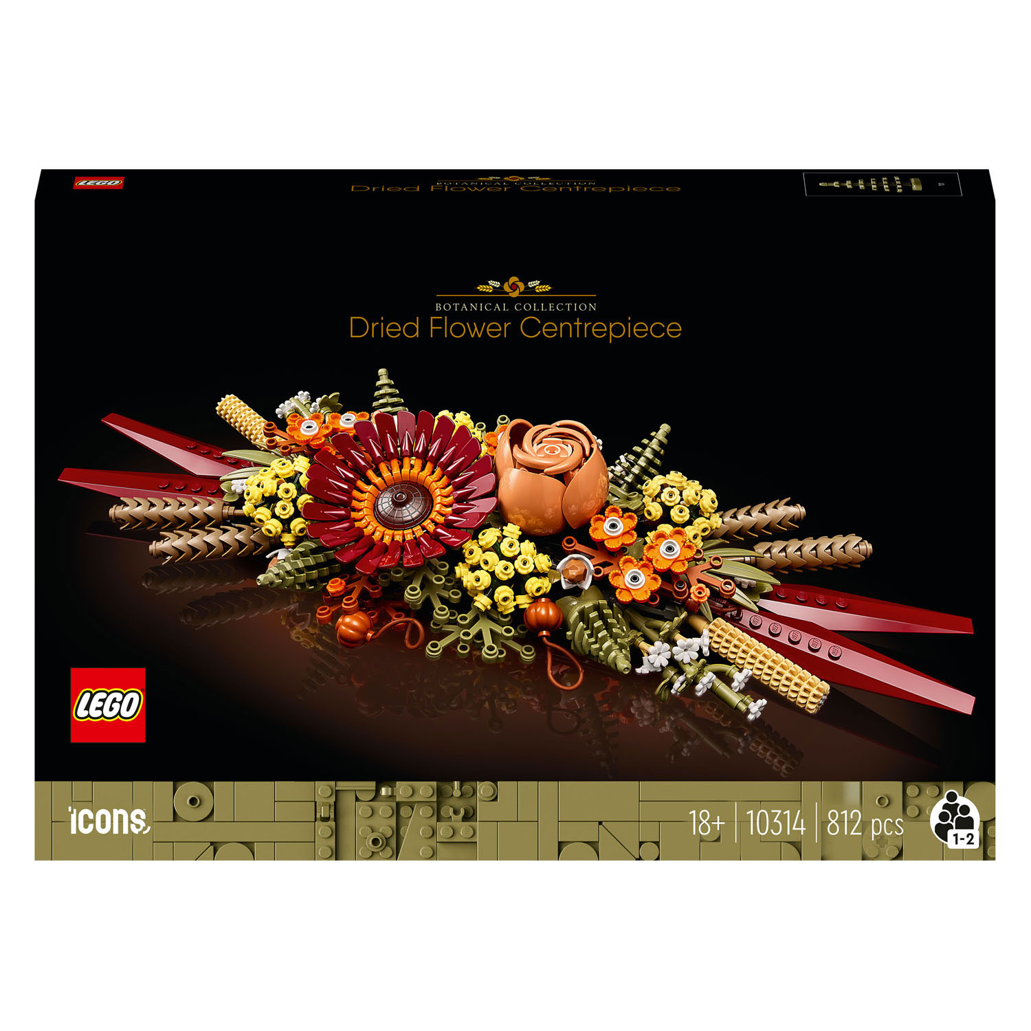 LEGO ICONS 10314 Arrangement floral avec fleurs séchées