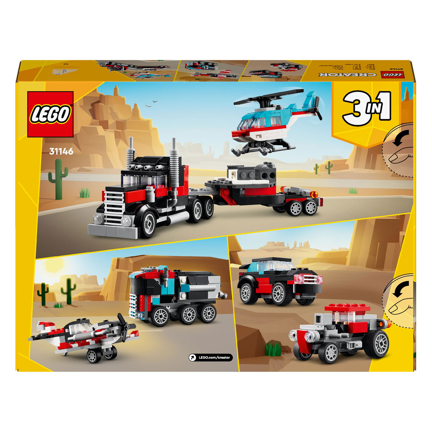 LEGO Creator 31146 Le camion avec hélicoptère