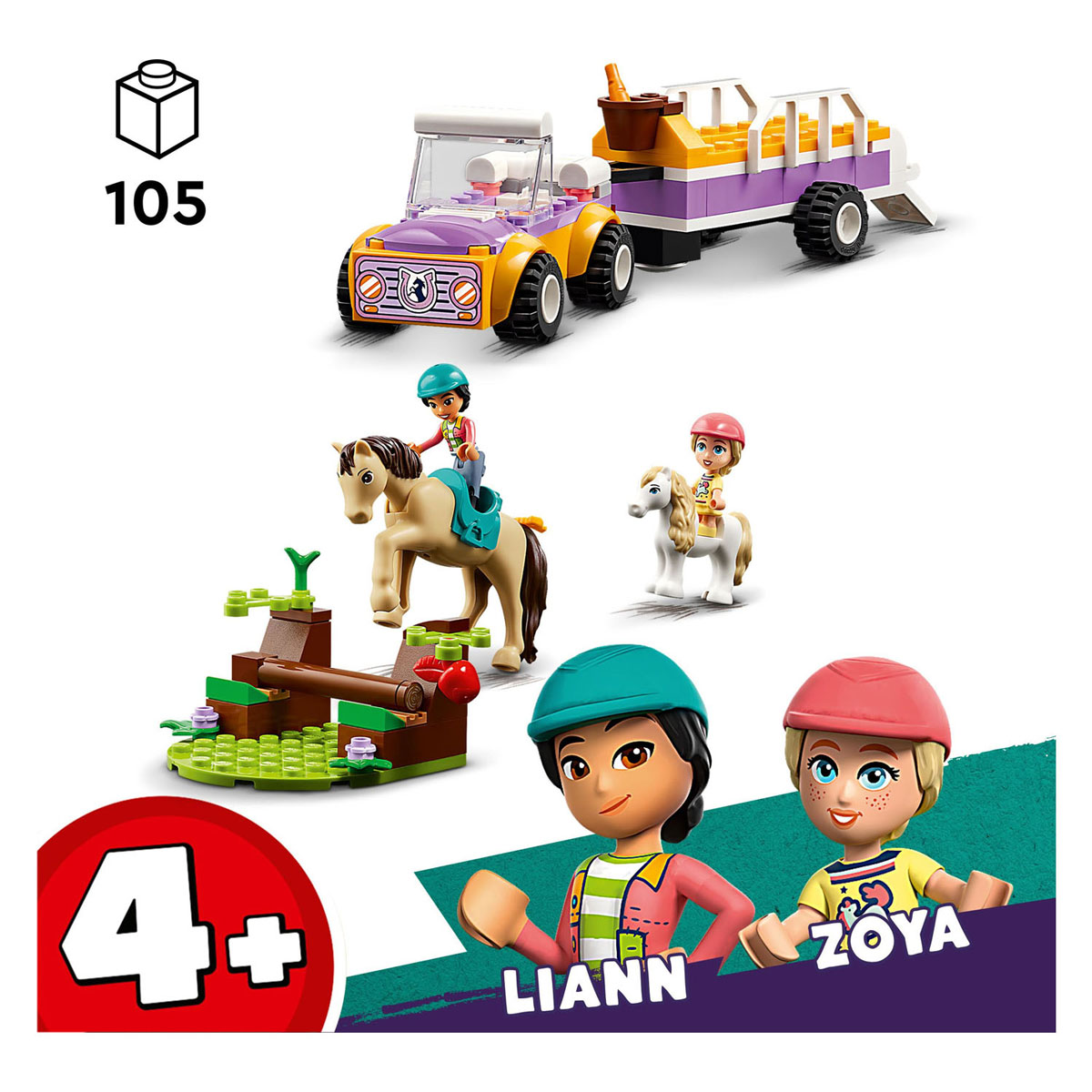 LEGO Friends 42634 Pferde- und Ponyanhänger