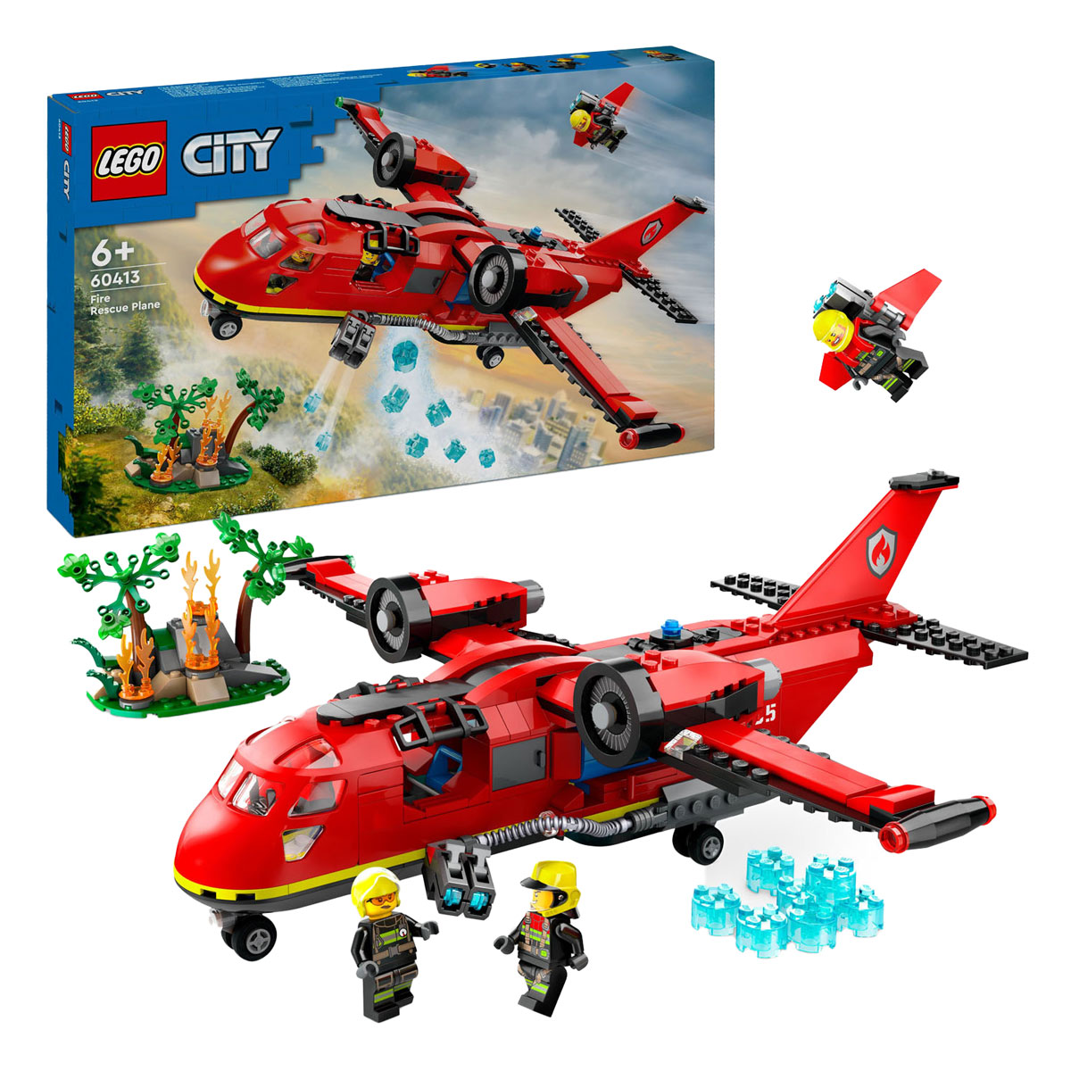 LEGO City 60414 La Caserne et le Camion de Pompiers, Jouet de