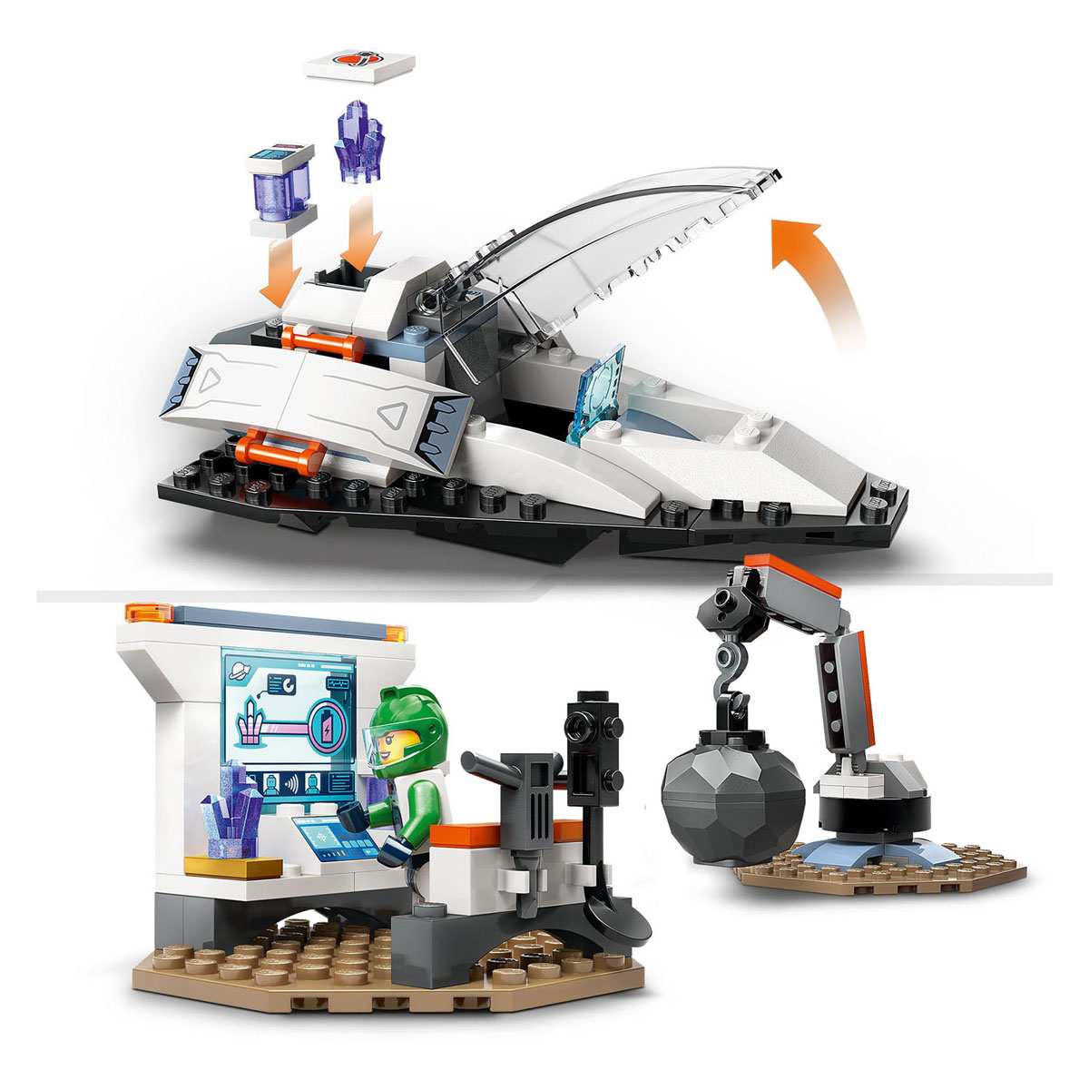 LEGO City 60429 Ruimteschip en Ontdekking Van Asteroide