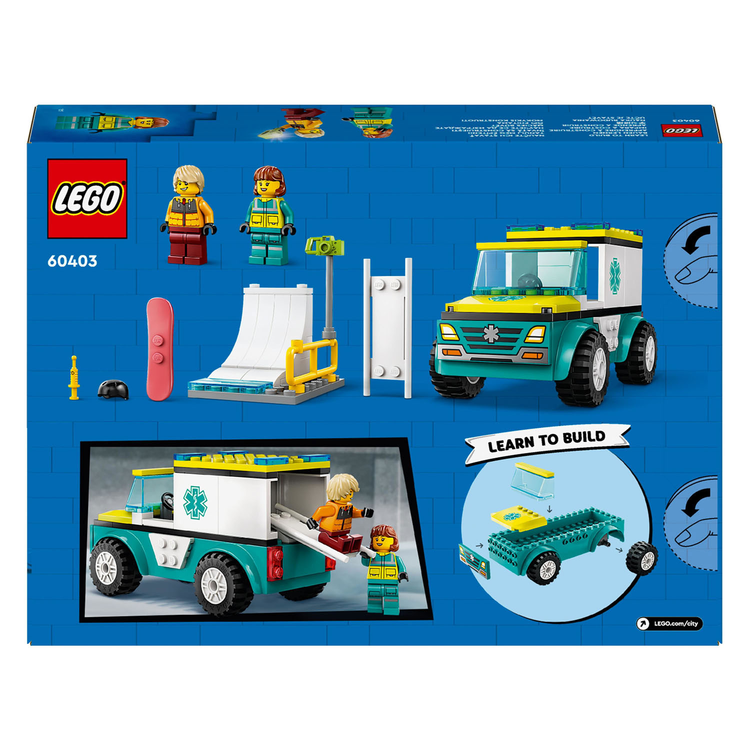 LEGO City 60403 Krankenwagen und Snowboarder