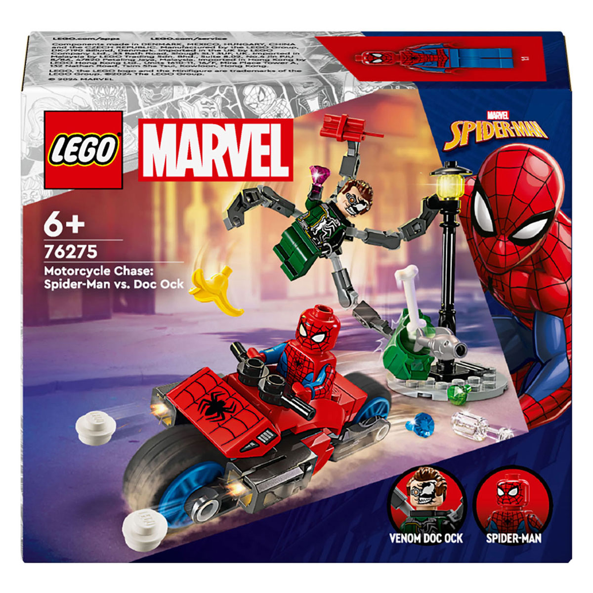 LEGO Super Heroes 76275 Motorrad-Verfolgungsjagd: Spider-Man vs. Doktor Ock